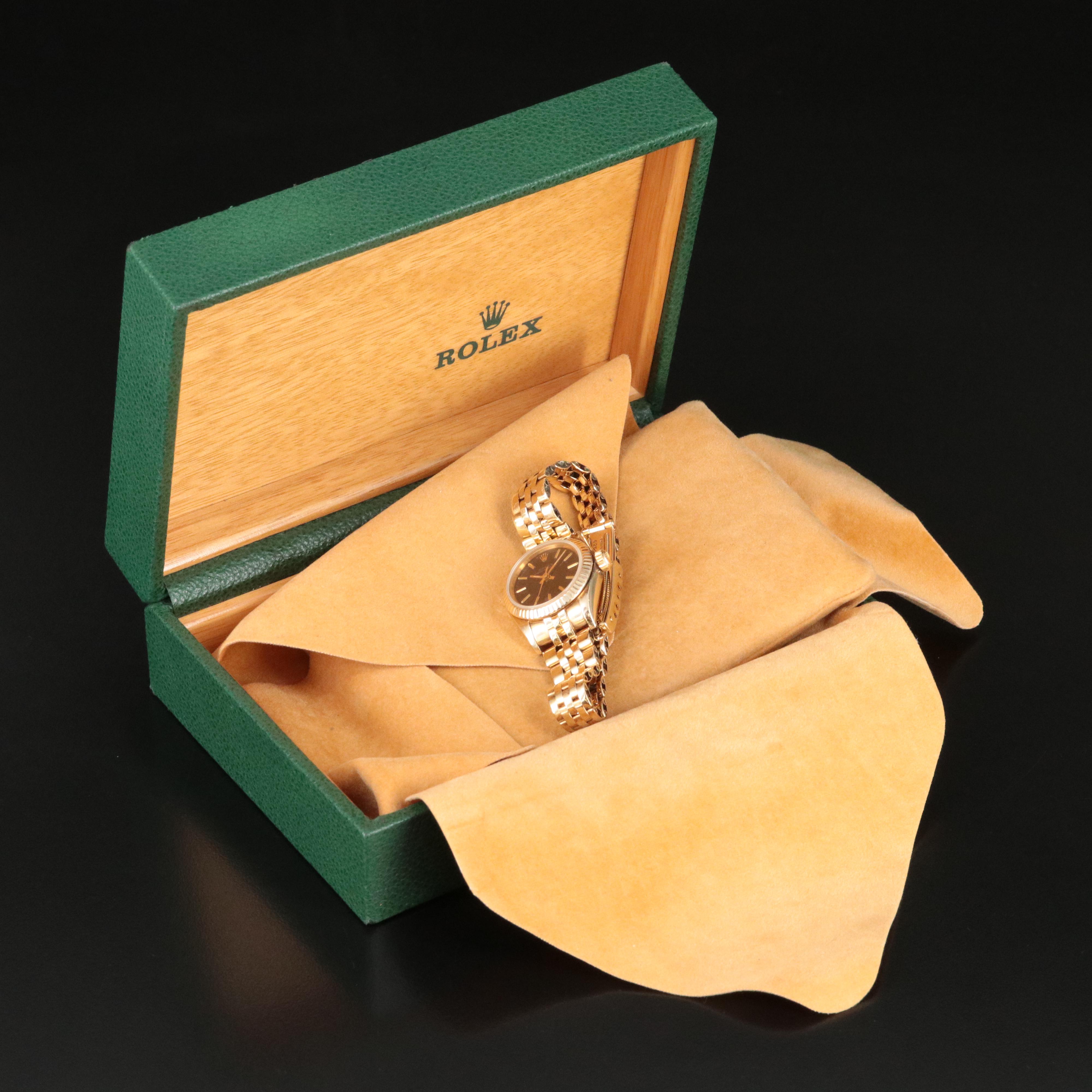 1987 - 1988 Rolex Oyster Perpetual 14K Watch