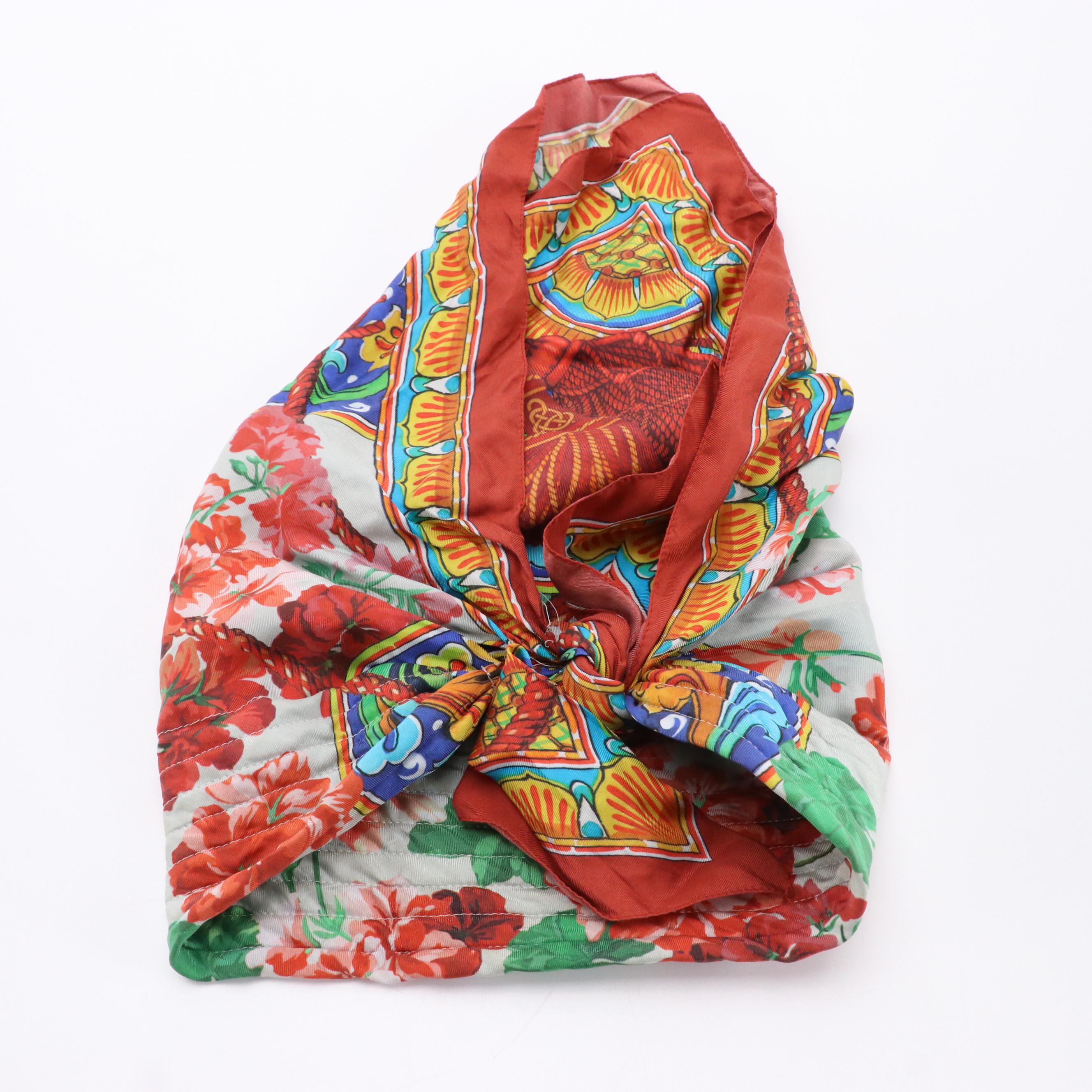 Dolce & Gabbana Silk Head Scarf and Henrik Vibskov Pink Felted Wool Beret