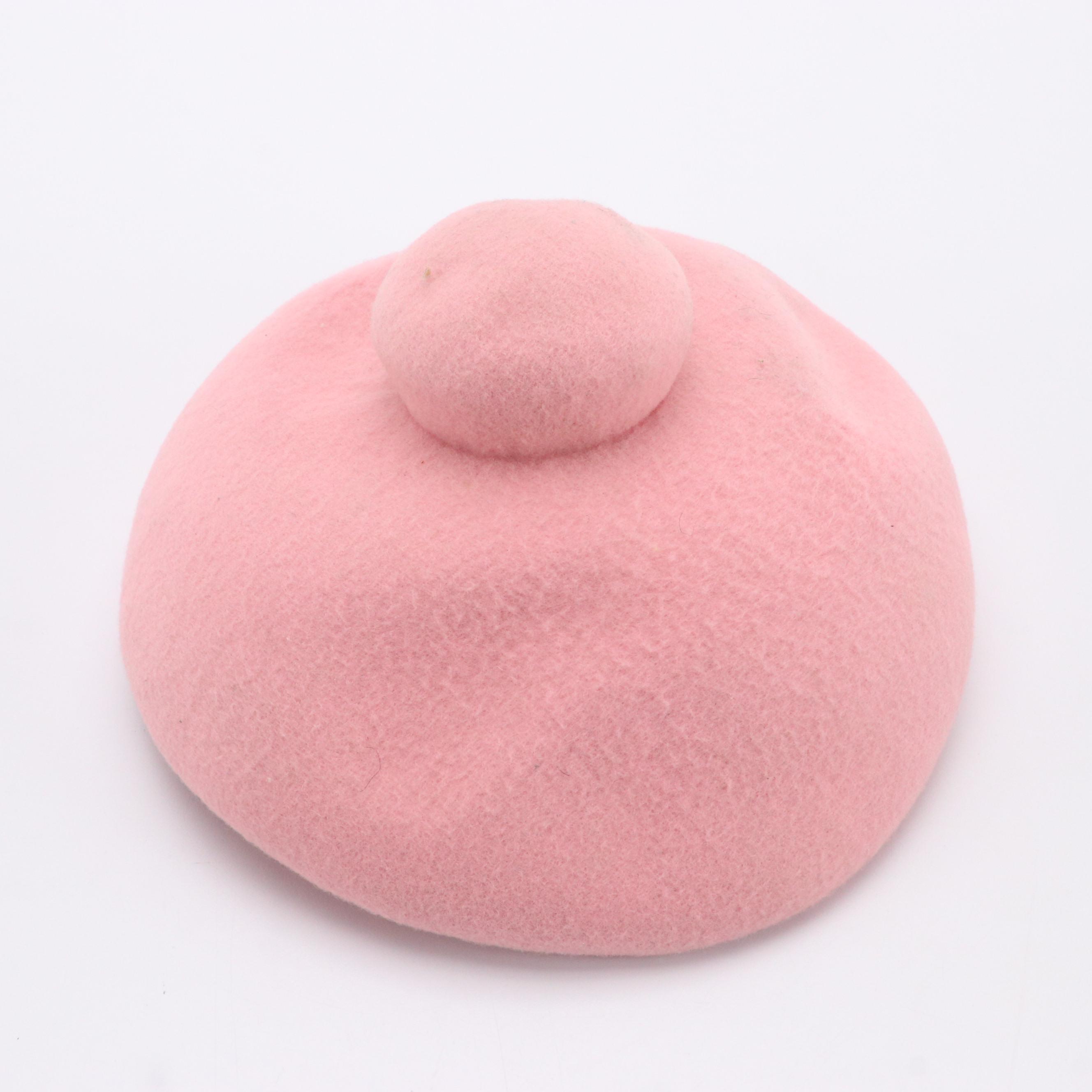 Dolce & Gabbana Silk Head Scarf and Henrik Vibskov Pink Felted Wool Beret