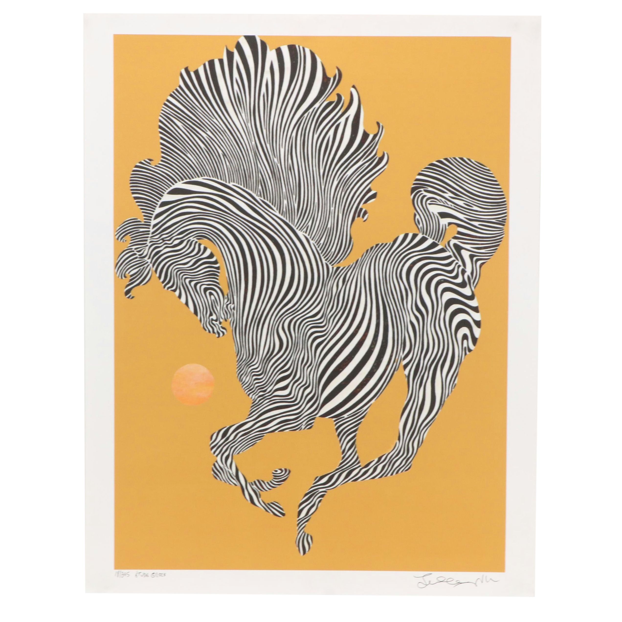 Guillaume Azoulay Stylized Giclée of Horse "Étude," 2024