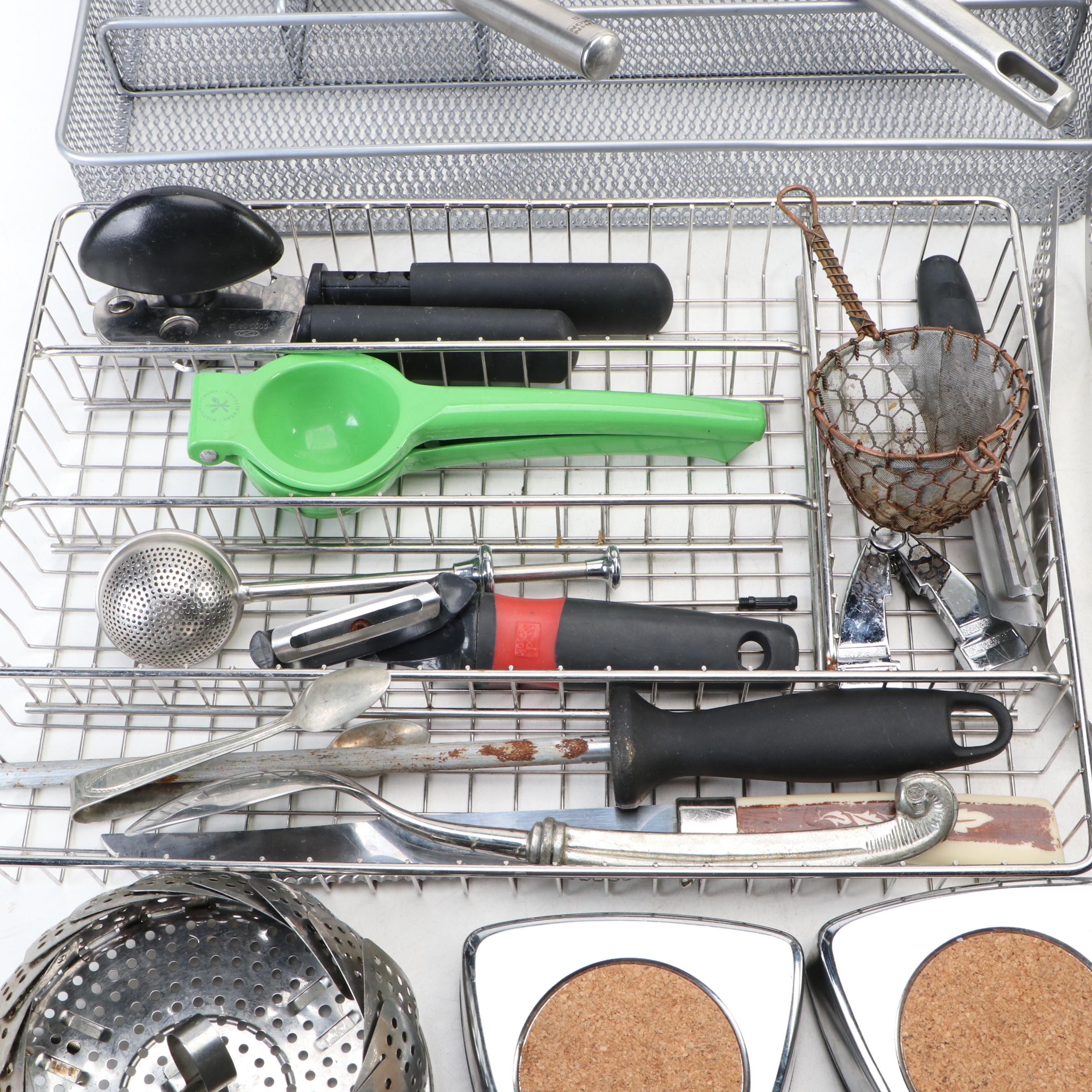 OGGI Stainless Steel Cocktail Shaker with Williams-Sonoma Metal Juicer and More