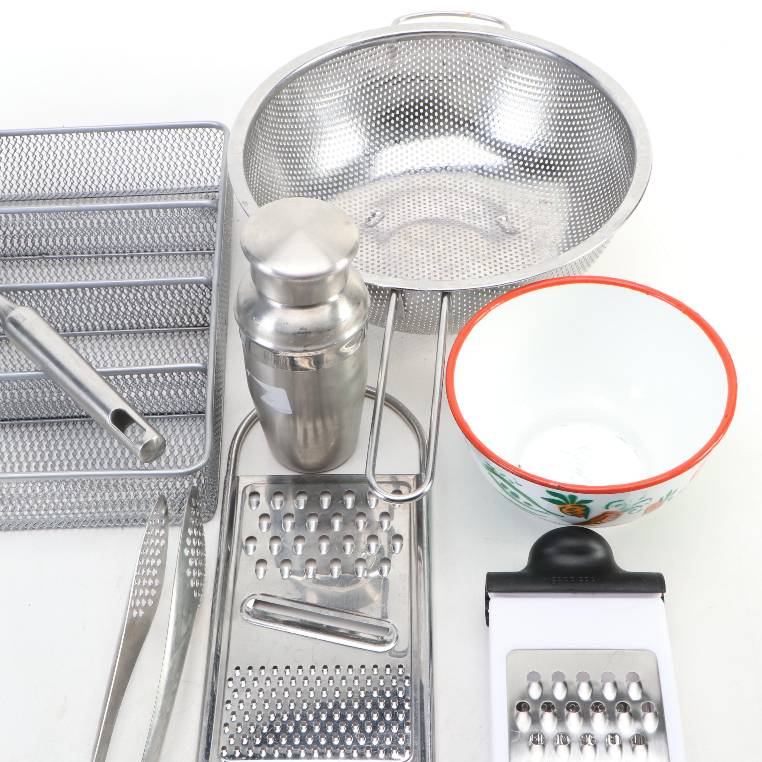 OGGI Stainless Steel Cocktail Shaker with Williams-Sonoma Metal Juicer and More