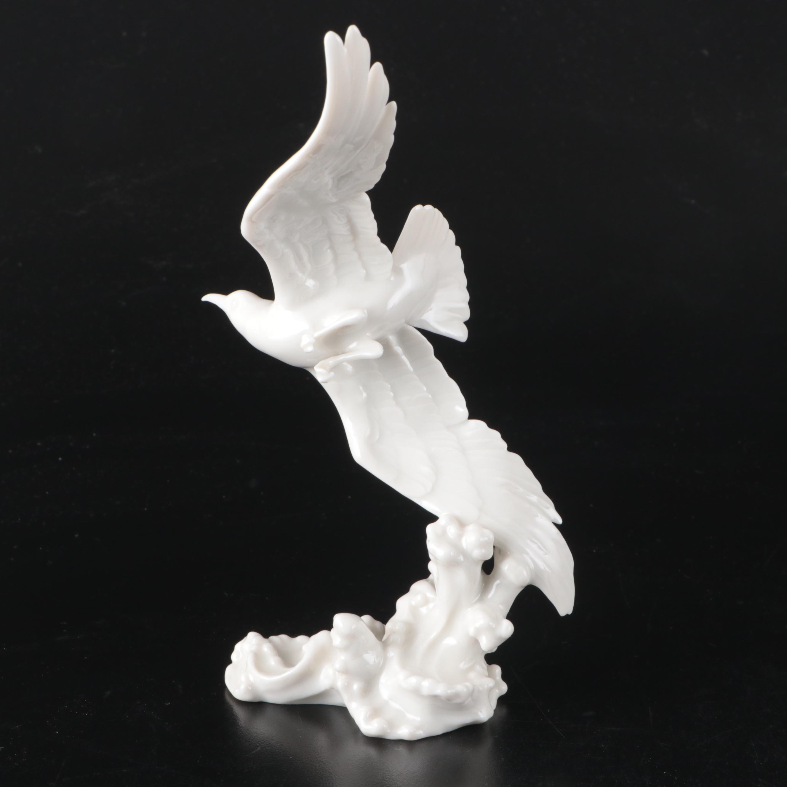 Kaiser Porcelain Horse and Hutschenreuther Porcelain Bird Figurines