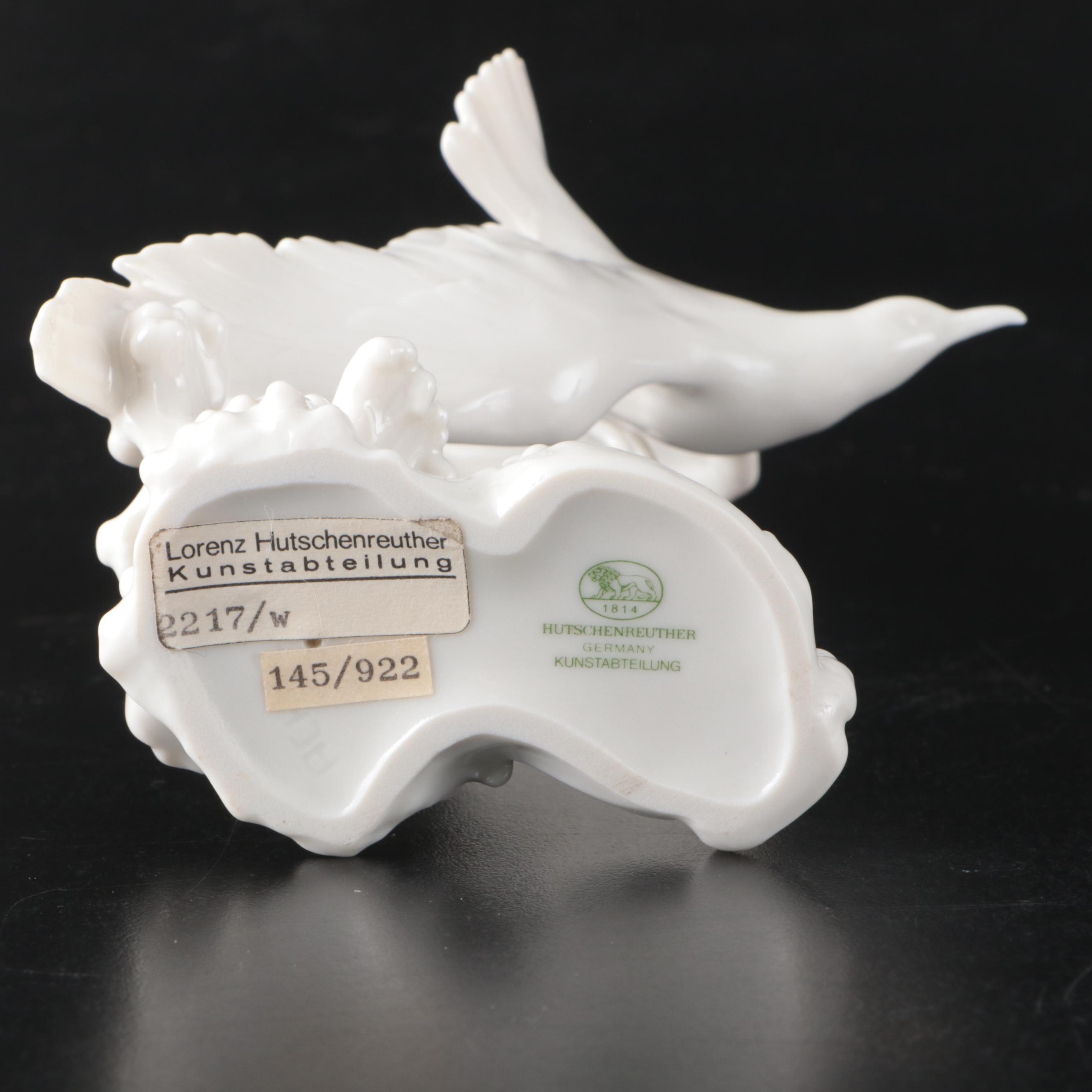 Kaiser Porcelain Horse and Hutschenreuther Porcelain Bird Figurines