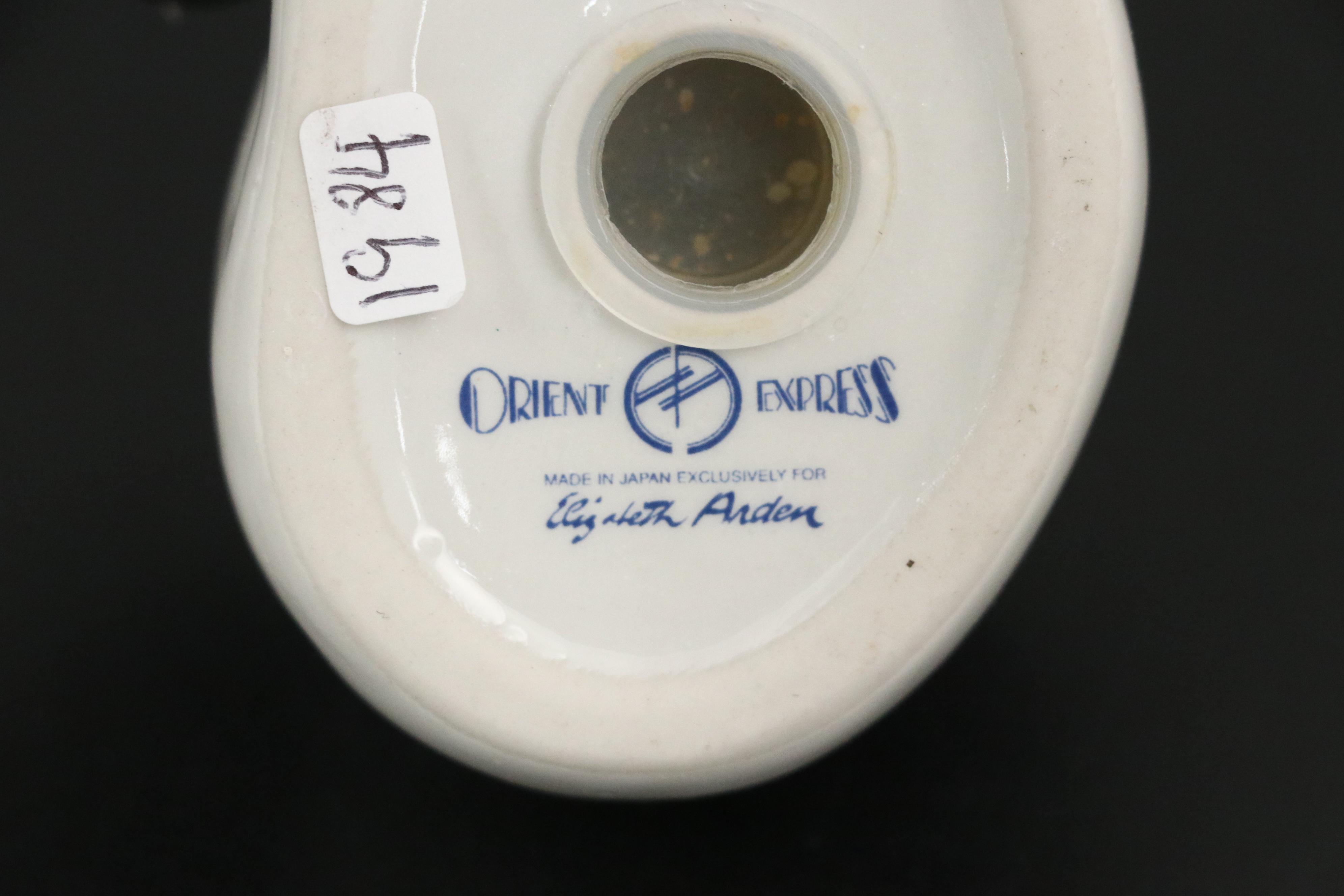 Elizabeth Arden Duck and Rabbit Shakers with Cat Lidded Candle Holder