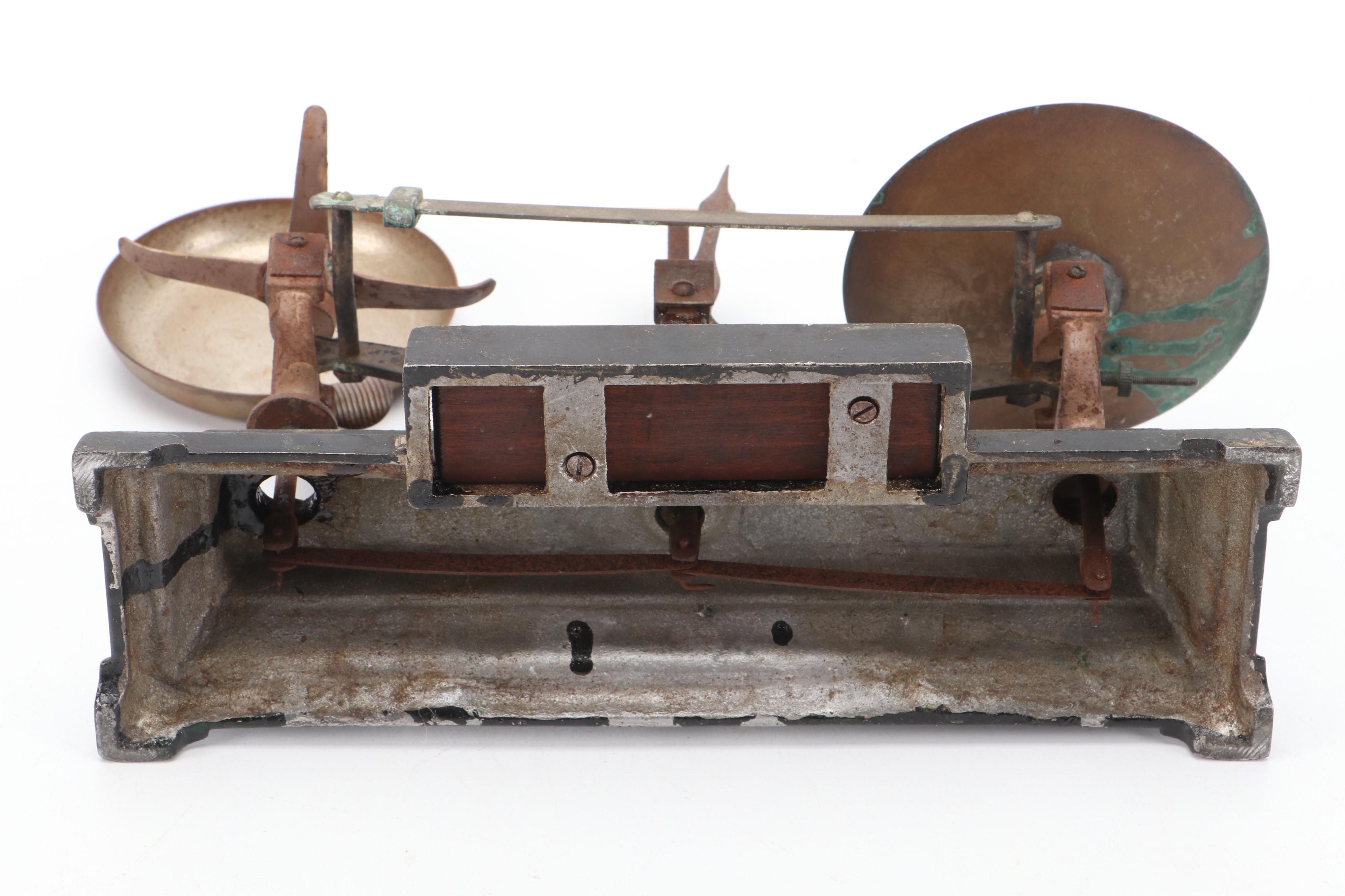 Henry Troemner  Cast Iron Apothecary Balancing Scale with Weights