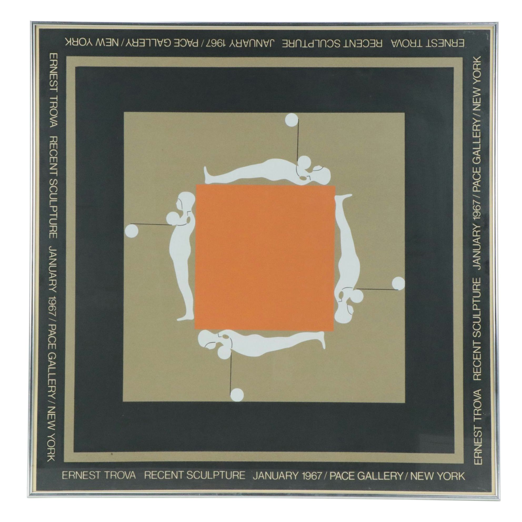Ernest Trova Serigraph Exhibition Poster "Recent Sculpture," 1967