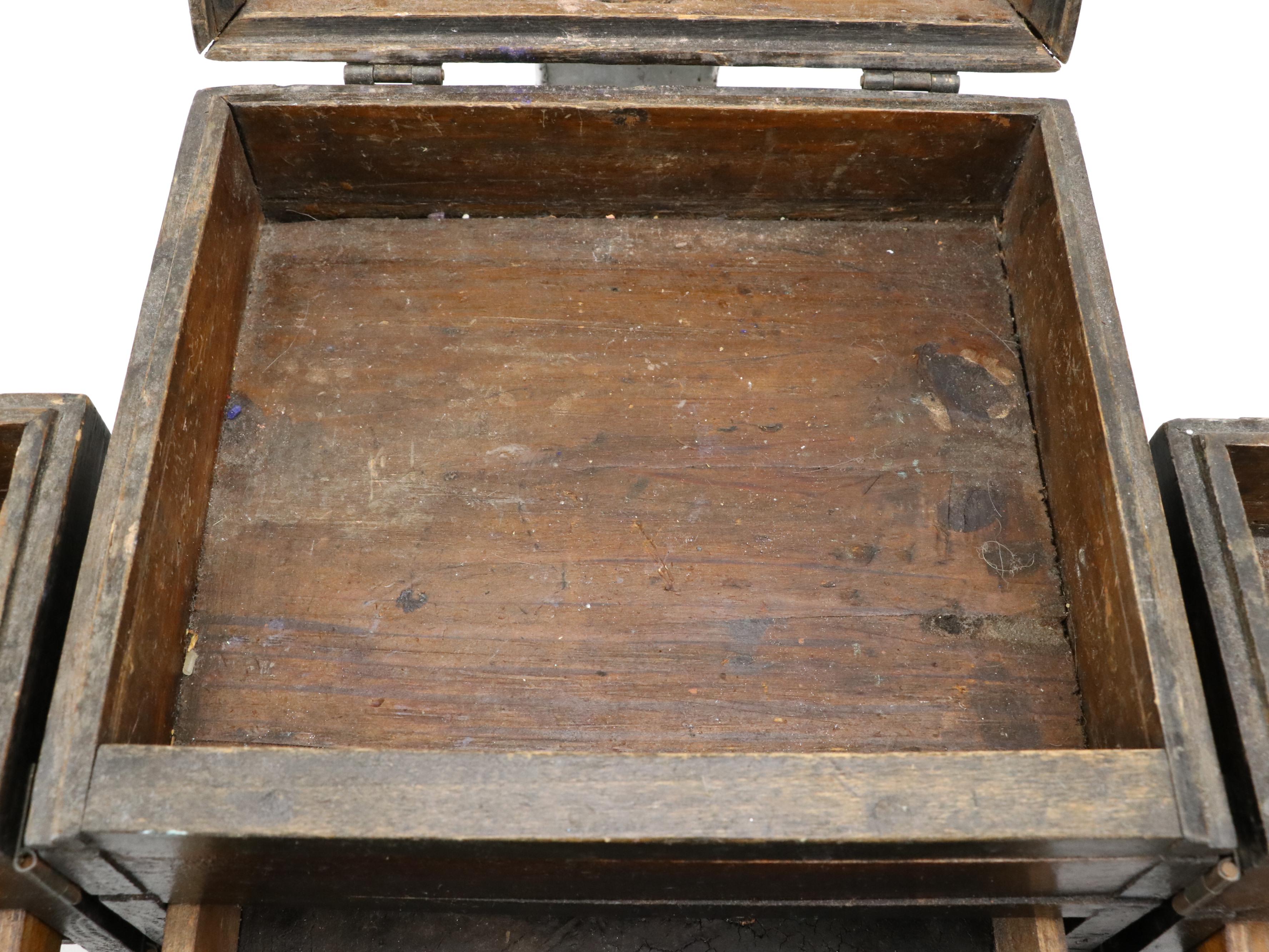 Chinese Hardwood Box with Guardian Lion Motif