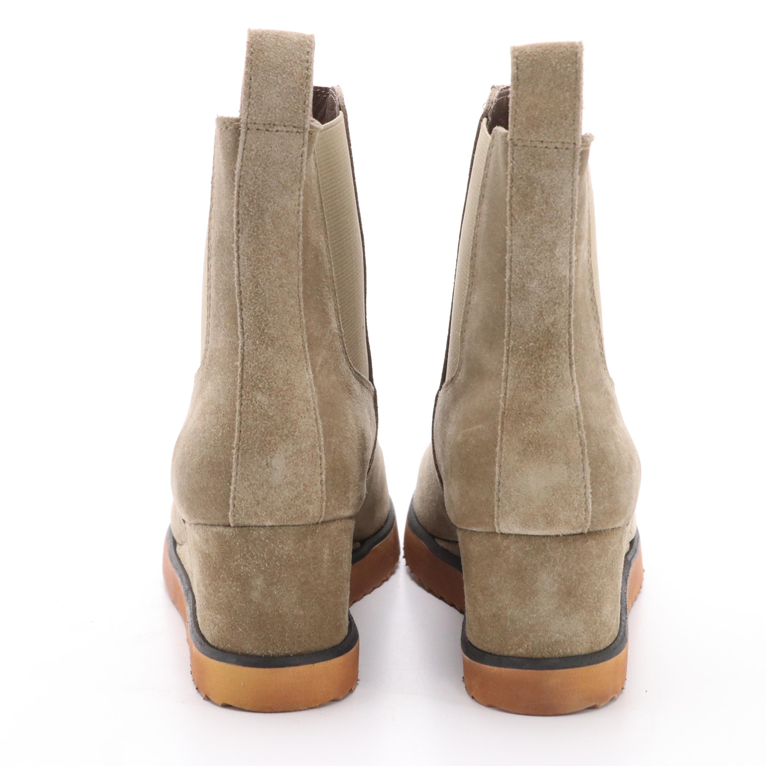 Chocolat Blu Marcy Wedge Ankle Boots in Leather