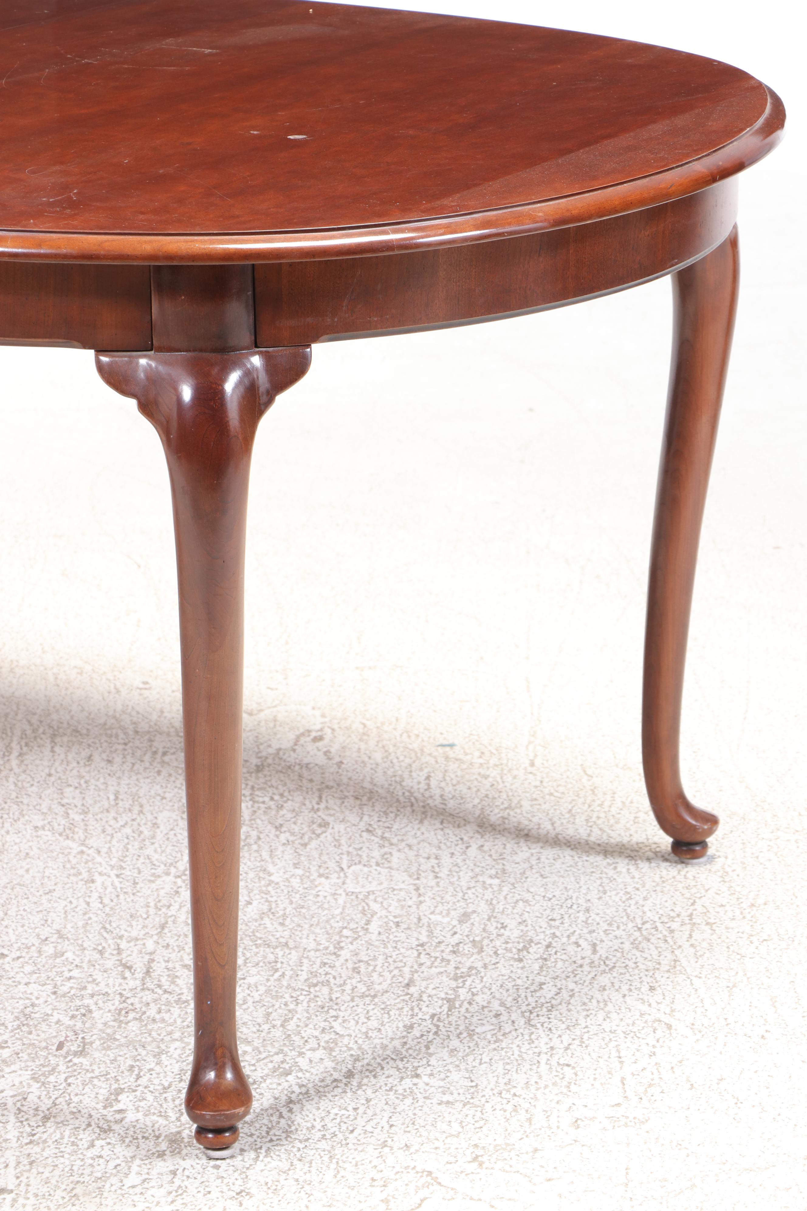 Seven-Piece Cherrywood and Walnut Dining Set, Incl. Thomasville