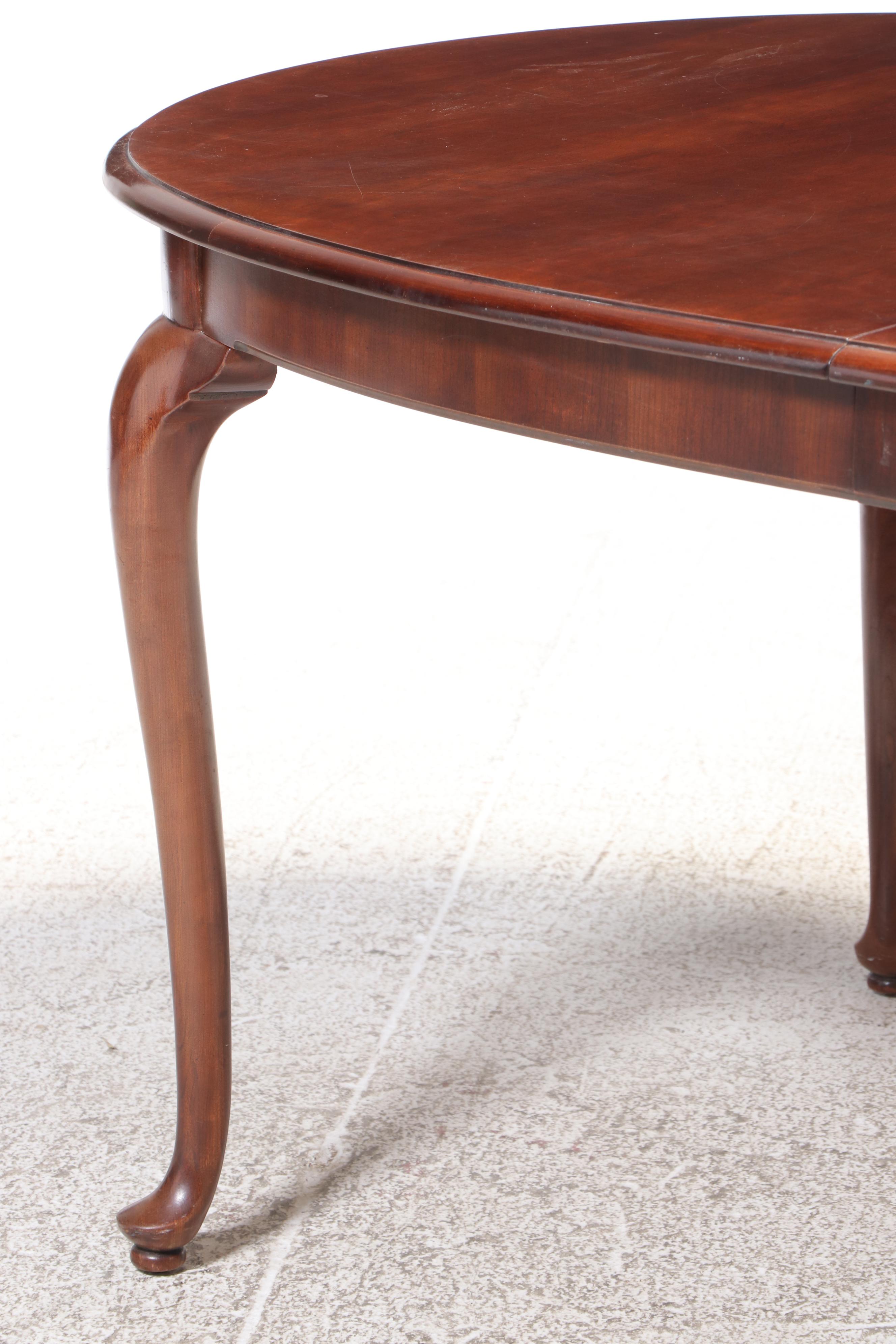 Seven-Piece Cherrywood and Walnut Dining Set, Incl. Thomasville