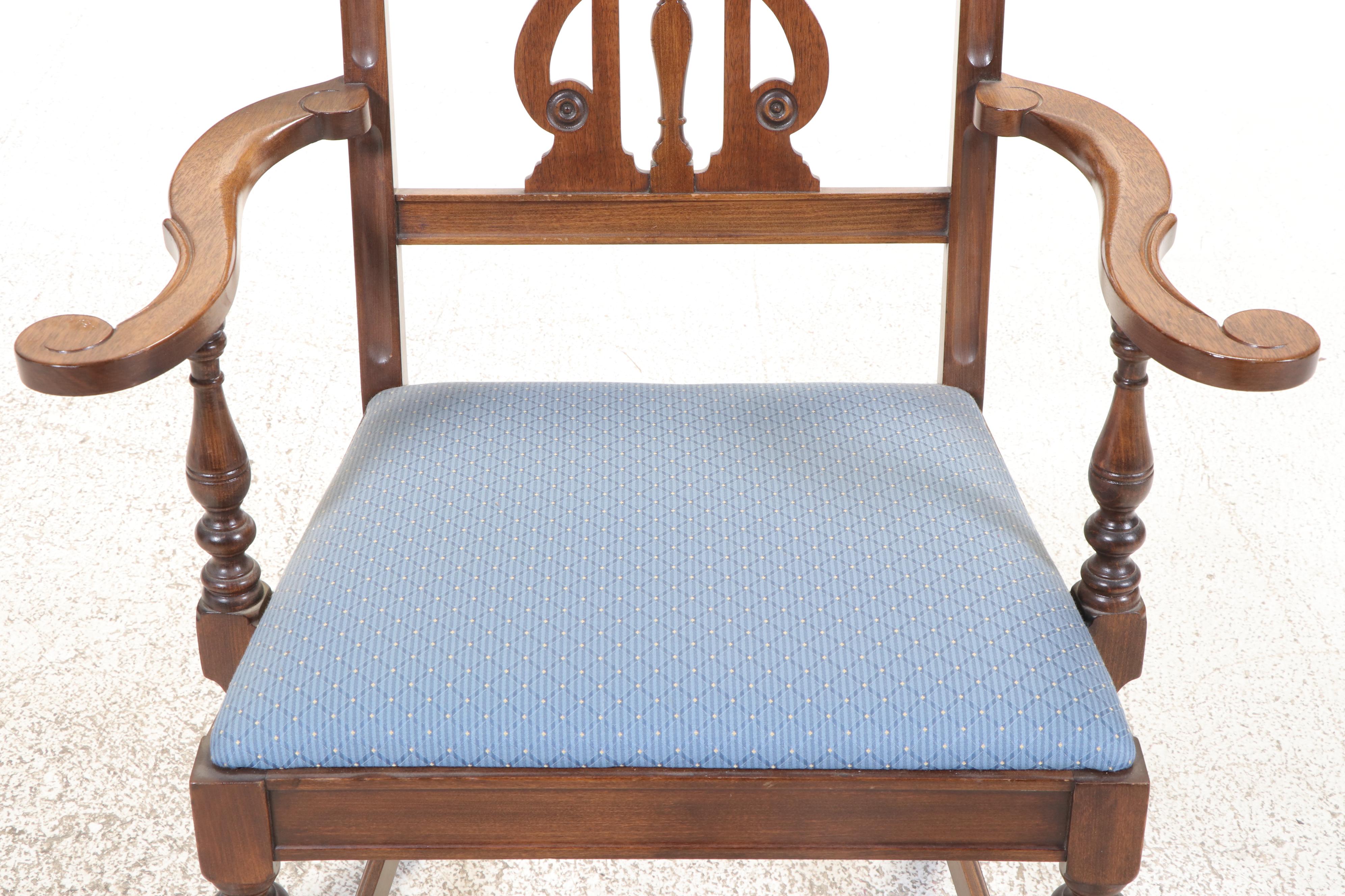 Seven-Piece Cherrywood and Walnut Dining Set, Incl. Thomasville