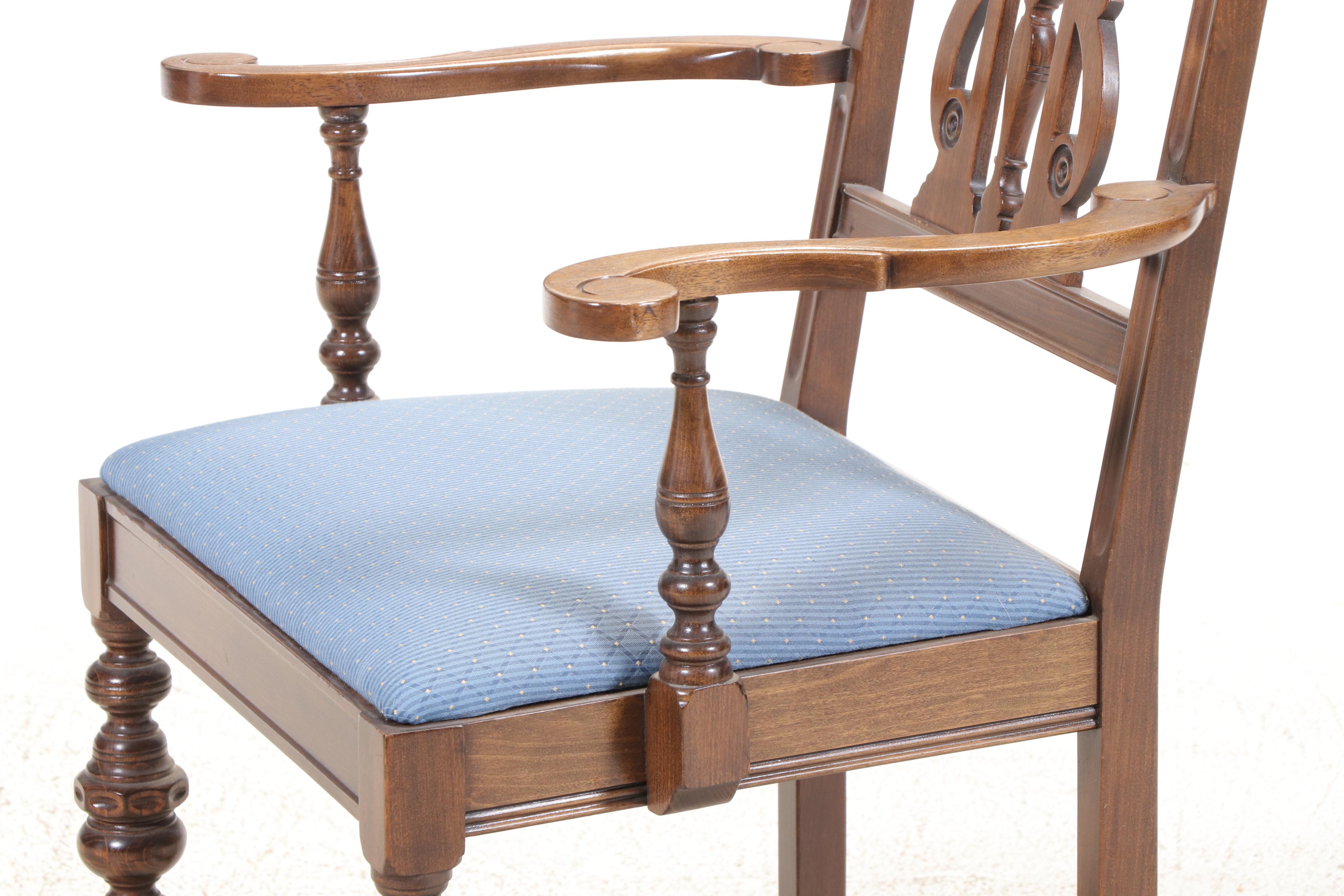 Seven-Piece Cherrywood and Walnut Dining Set, Incl. Thomasville