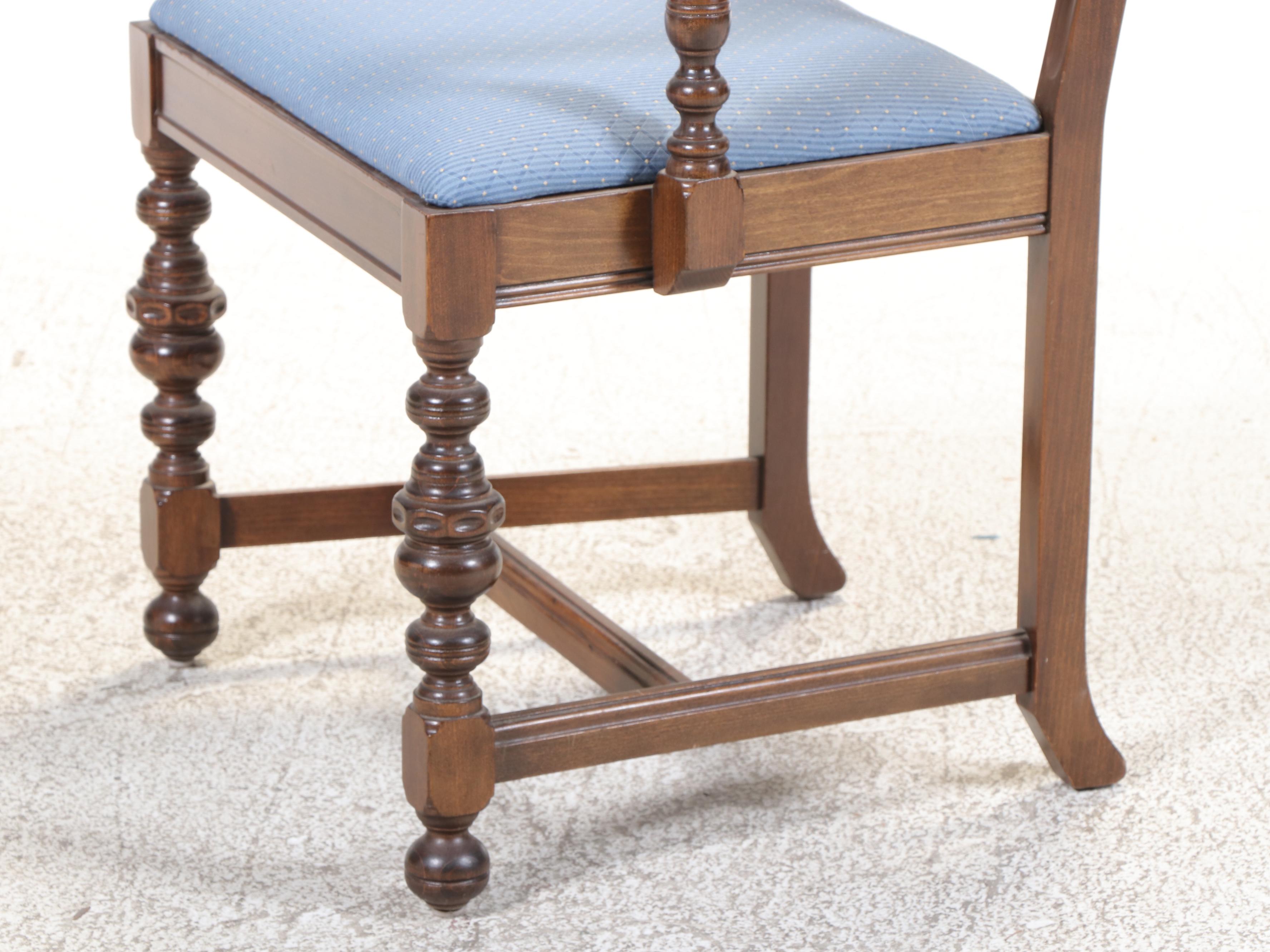 Seven-Piece Cherrywood and Walnut Dining Set, Incl. Thomasville