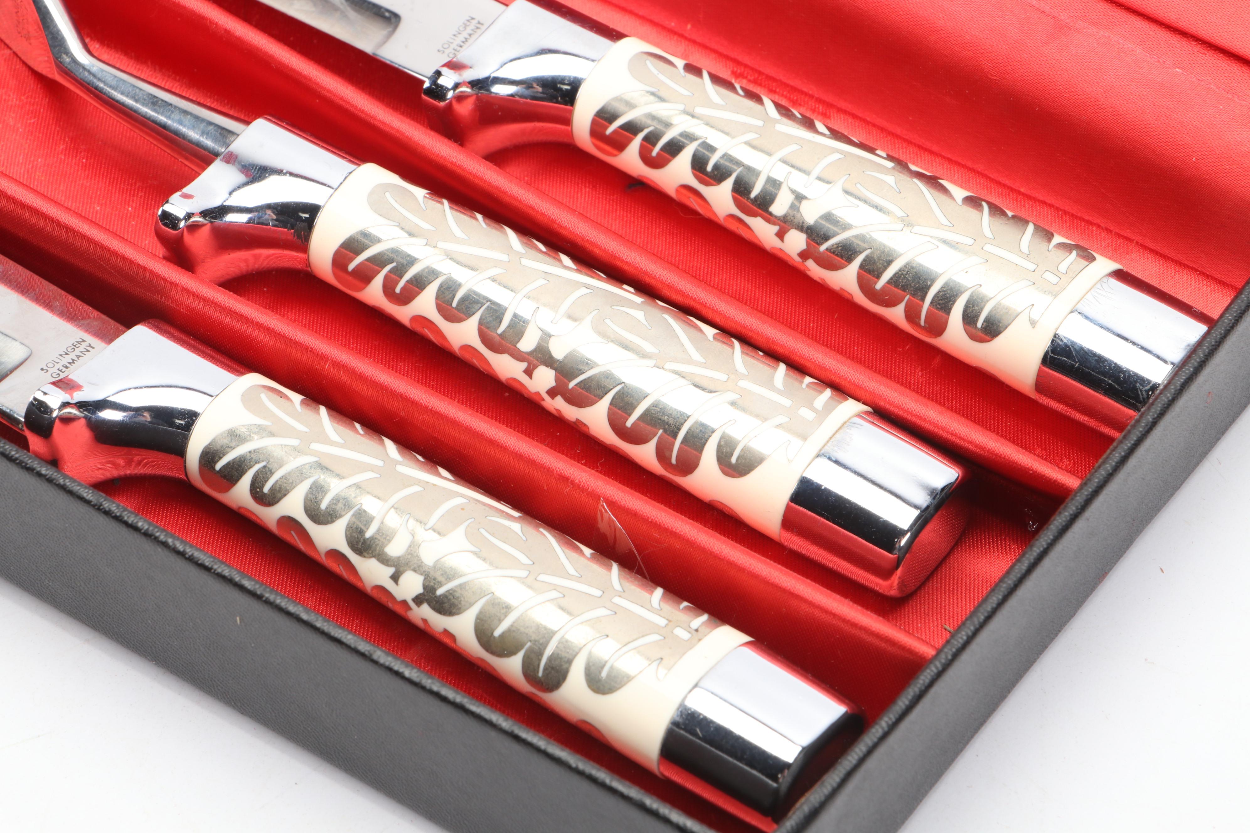 Hand Forged Durex De Luxe Stainless Chrome Steel Carving Set