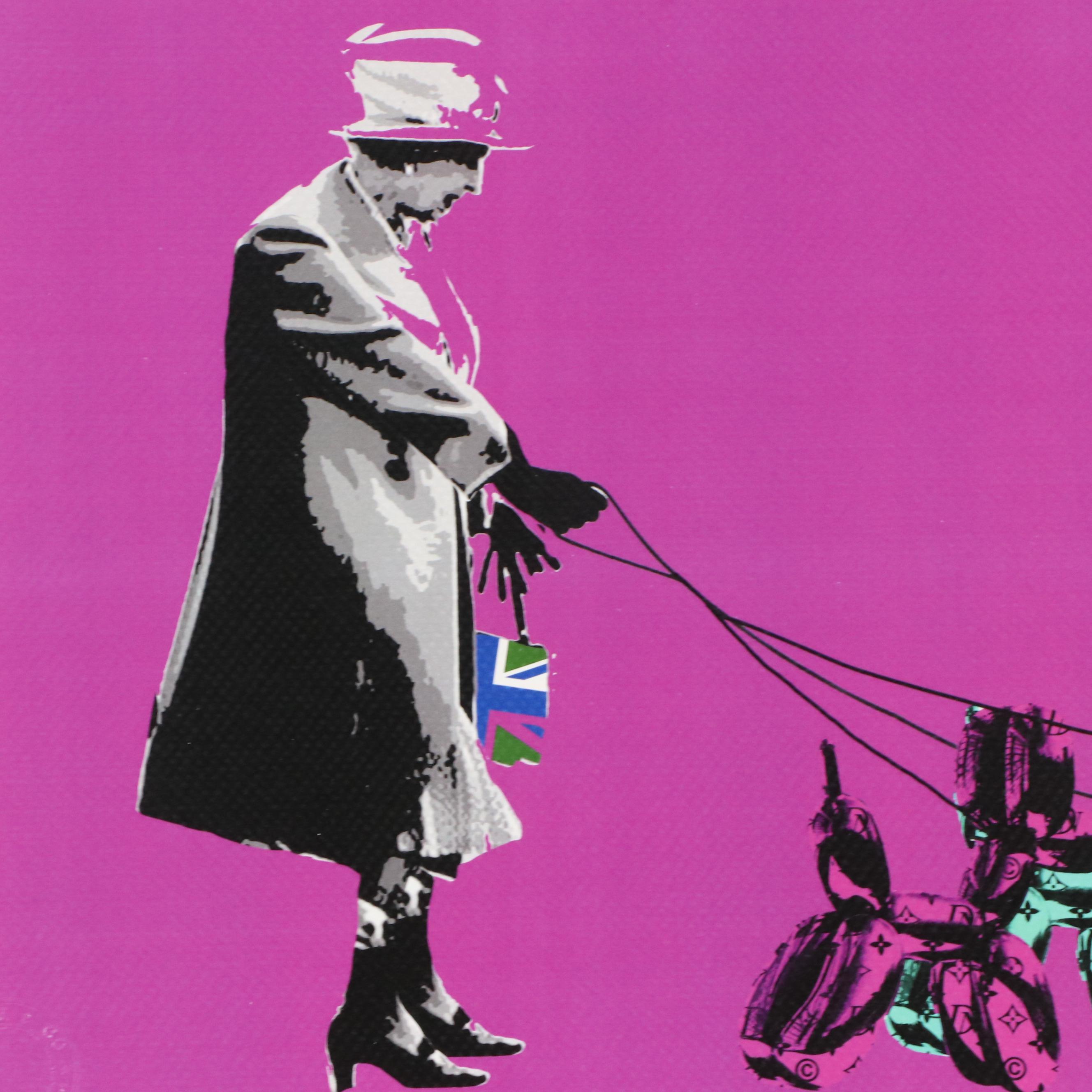 Death NYC Graphic Digital Print Featuring Queen Elizabeth and Jeff Koons