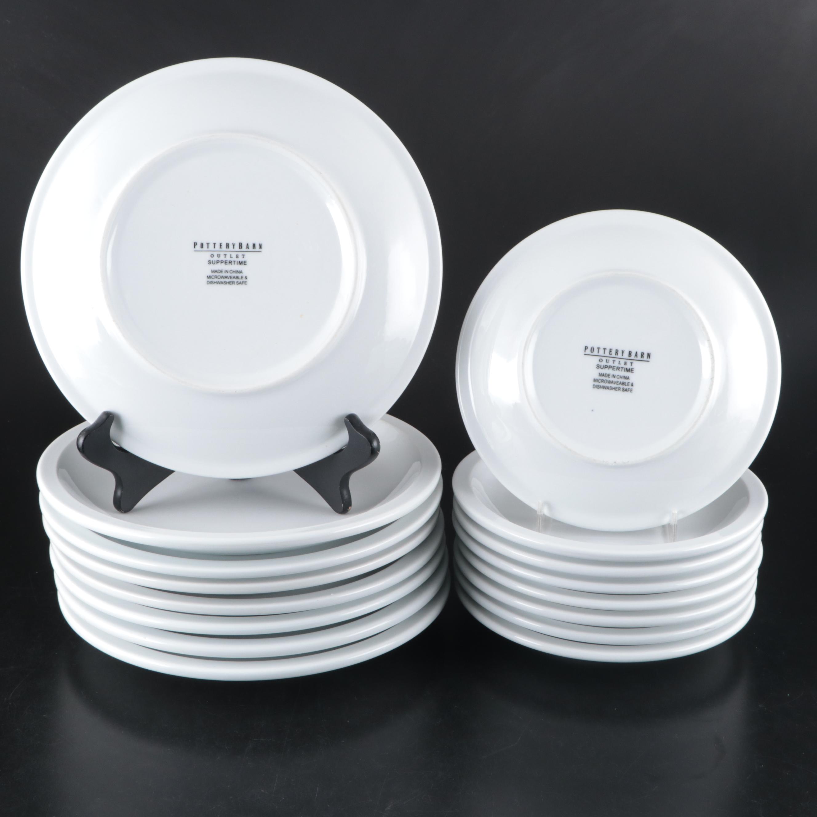 Pottery Barn Suppertime Dinner and Salad Plates with Cereal and Dessert Bowls