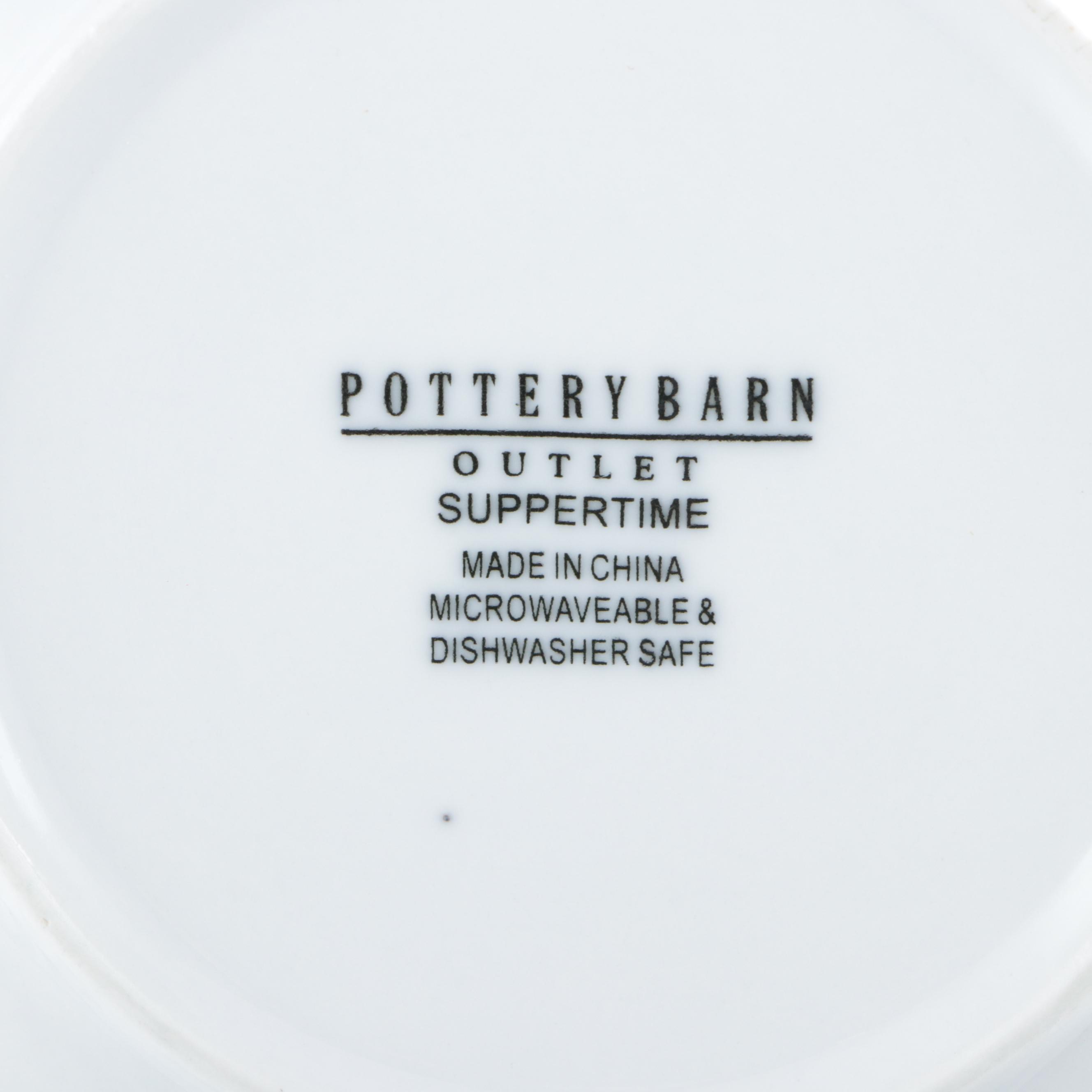 Pottery Barn Suppertime Dinner and Salad Plates with Cereal and Dessert Bowls