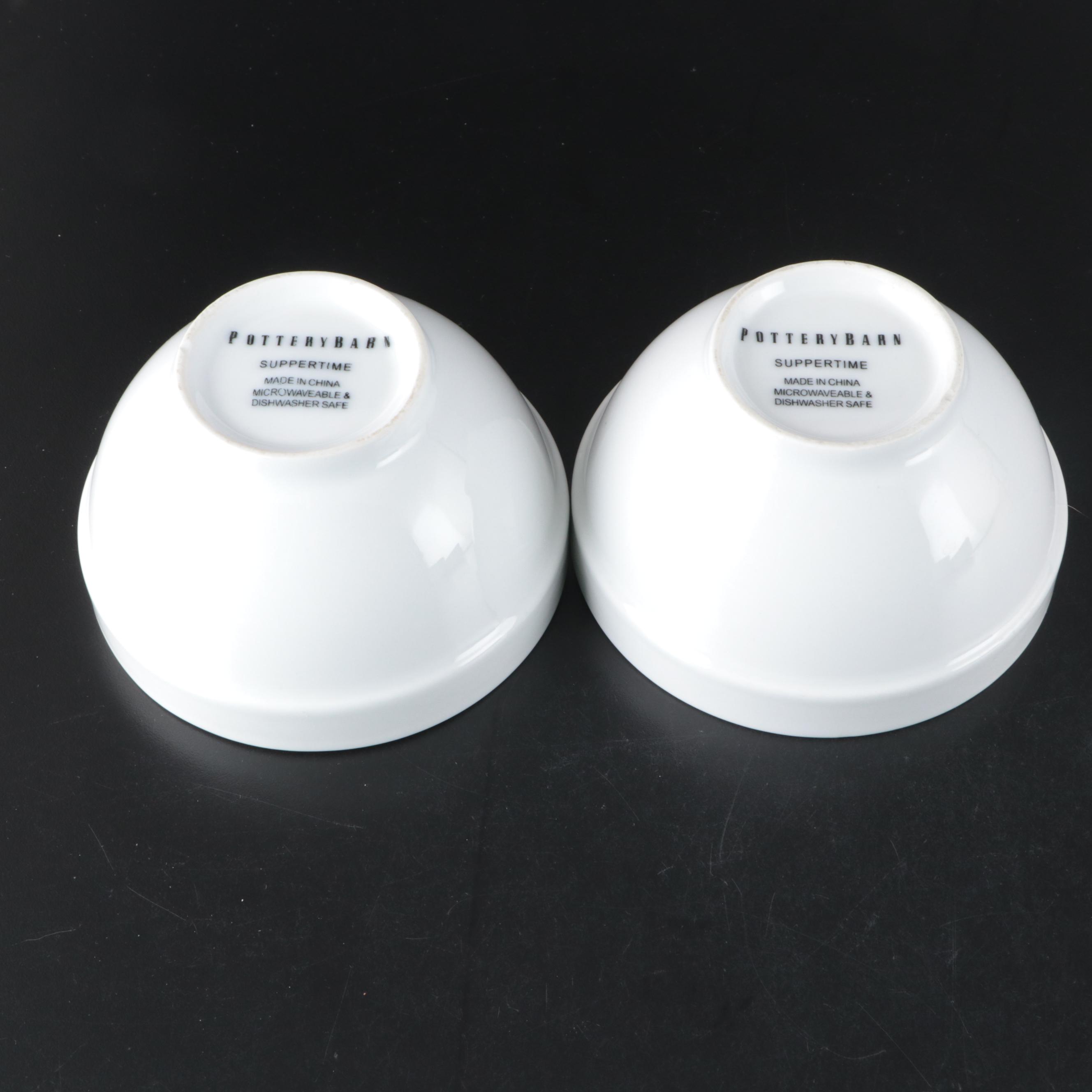 Pottery Barn Suppertime Dinner and Salad Plates with Cereal and Dessert Bowls