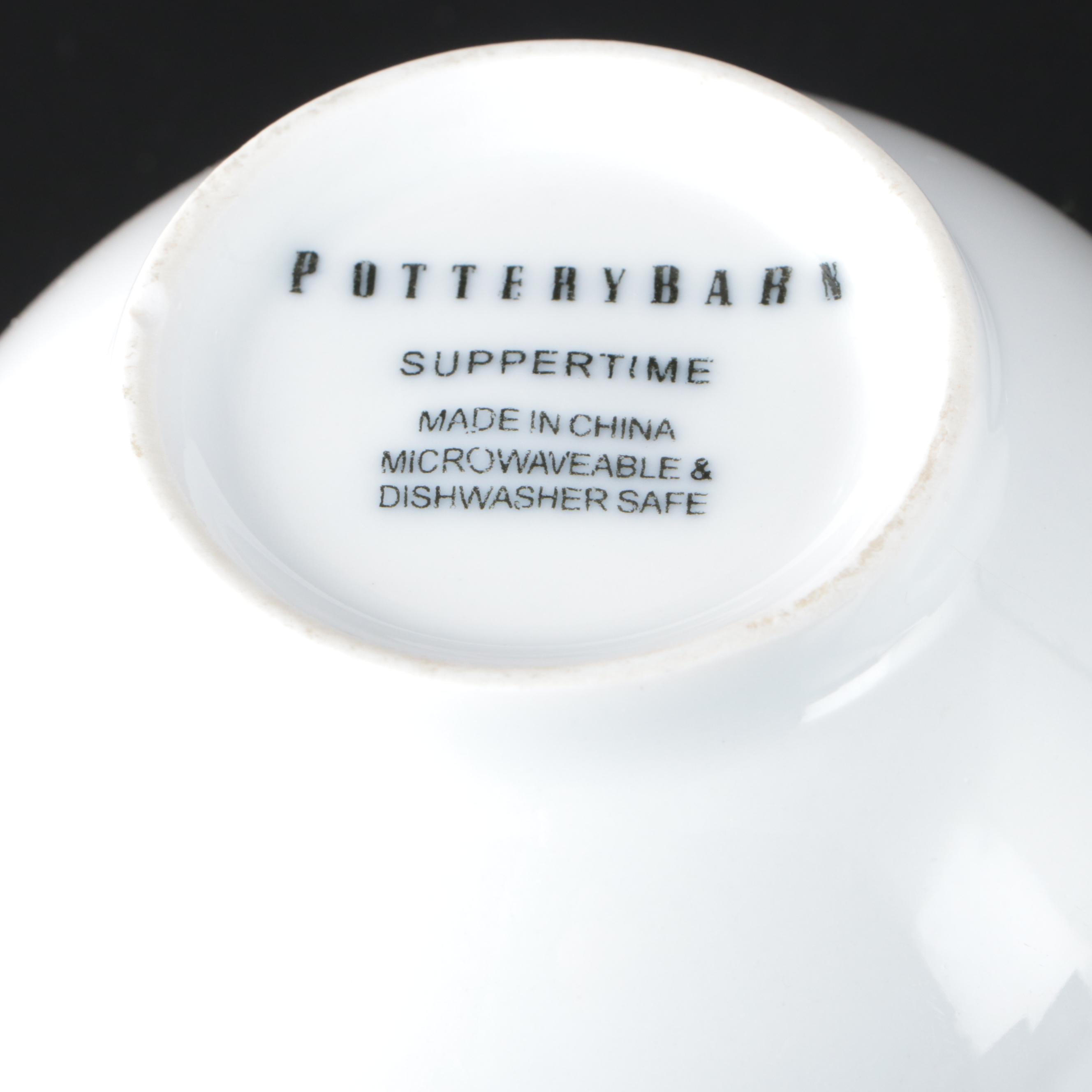 Pottery Barn Suppertime Dinner and Salad Plates with Cereal and Dessert Bowls