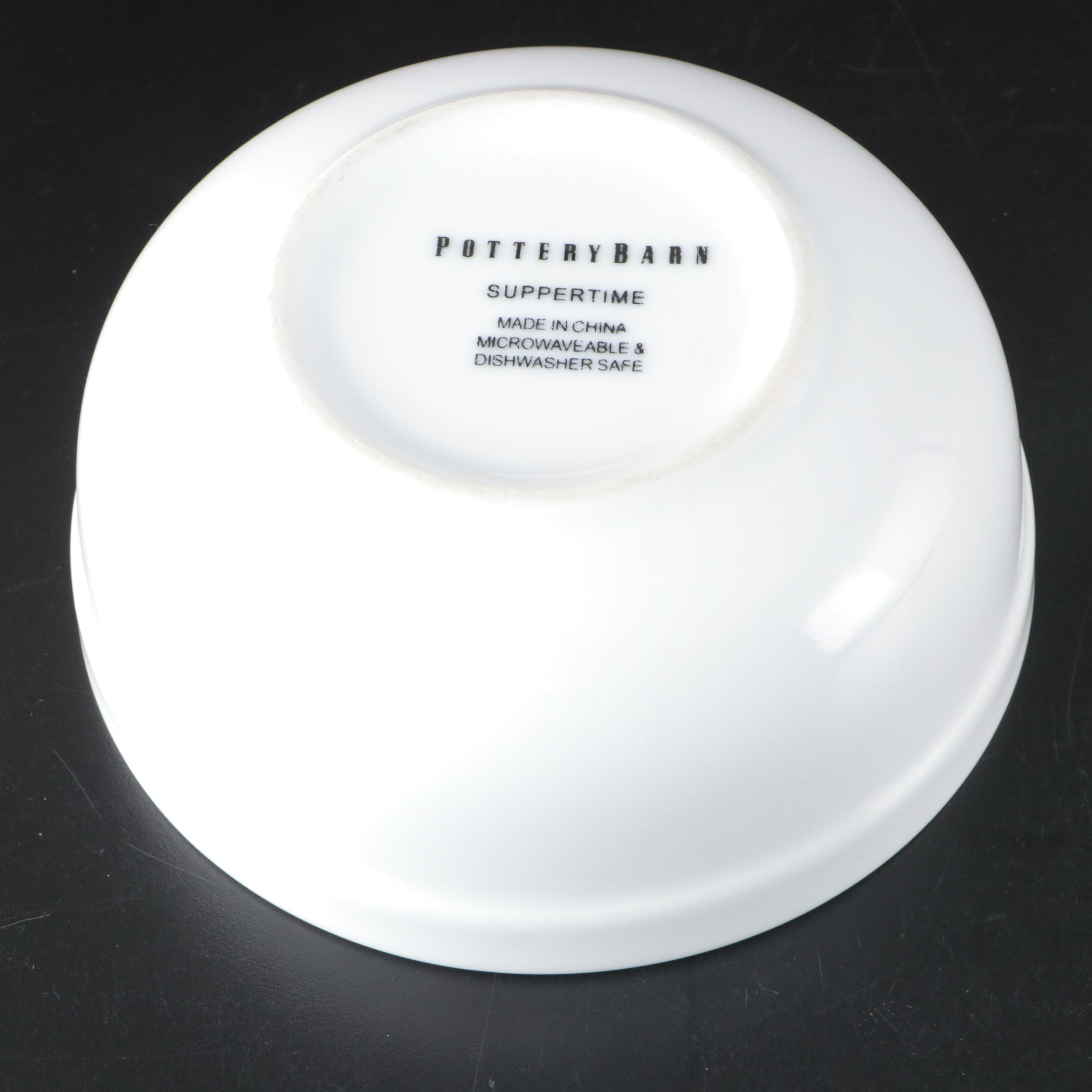 Pottery Barn Suppertime Dinner and Salad Plates with Cereal and Dessert Bowls