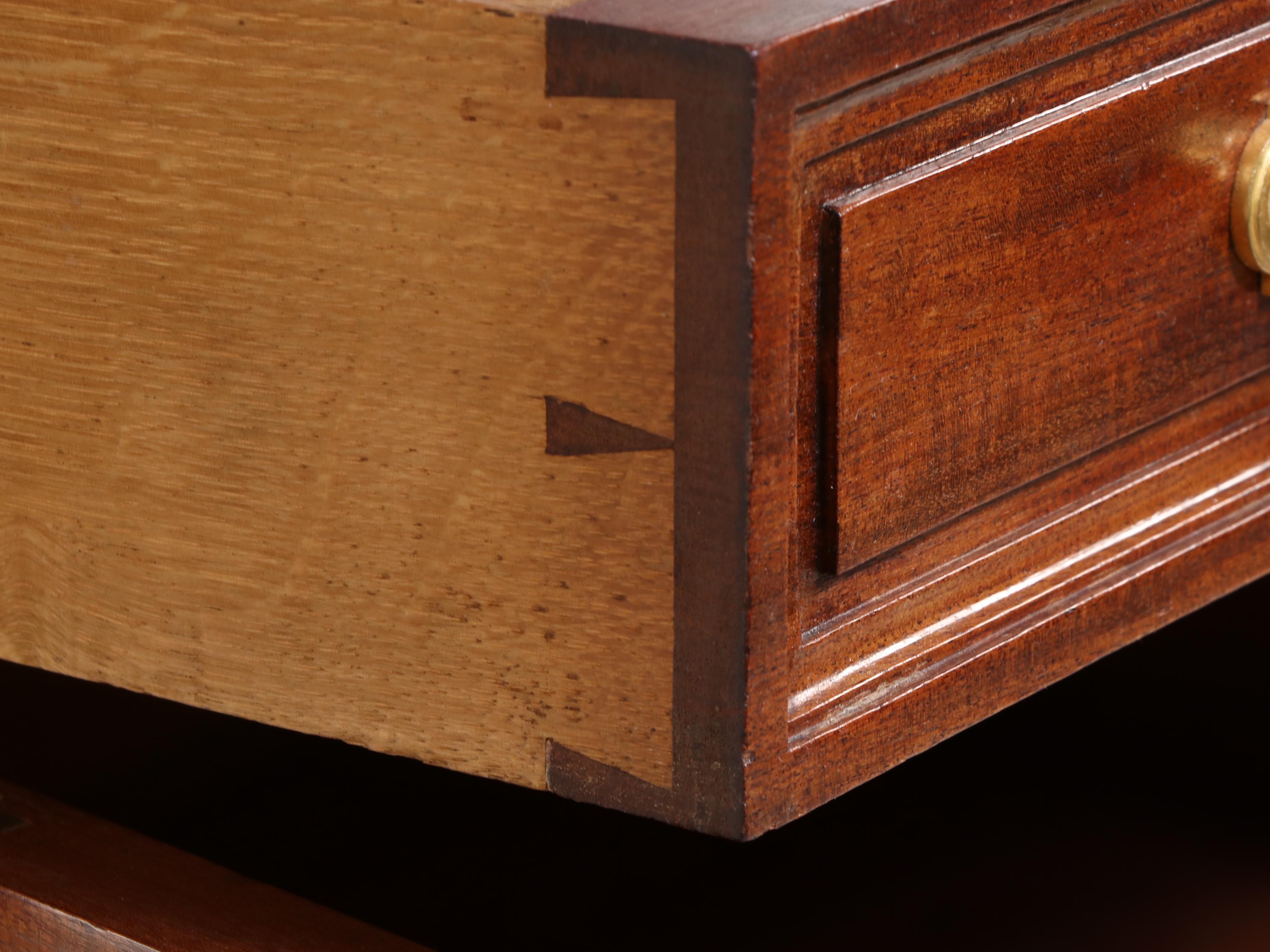 Leglas-Maurice Gilt Brass-Mounted Mahogany and Breccia Violetta Marble Buffet