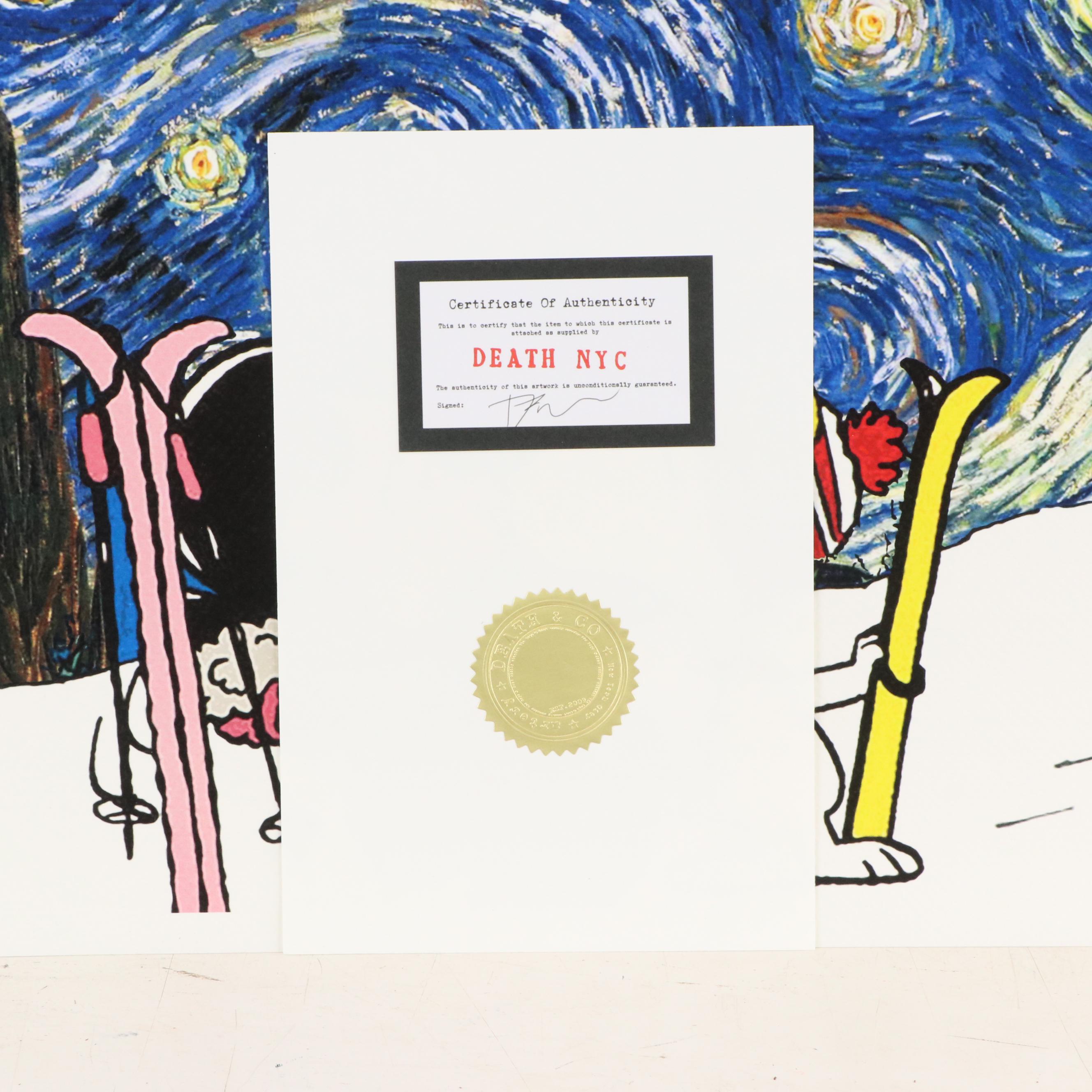 Death NYC Graphic Digital Print Featuring Lucy and Snoopy, 2023