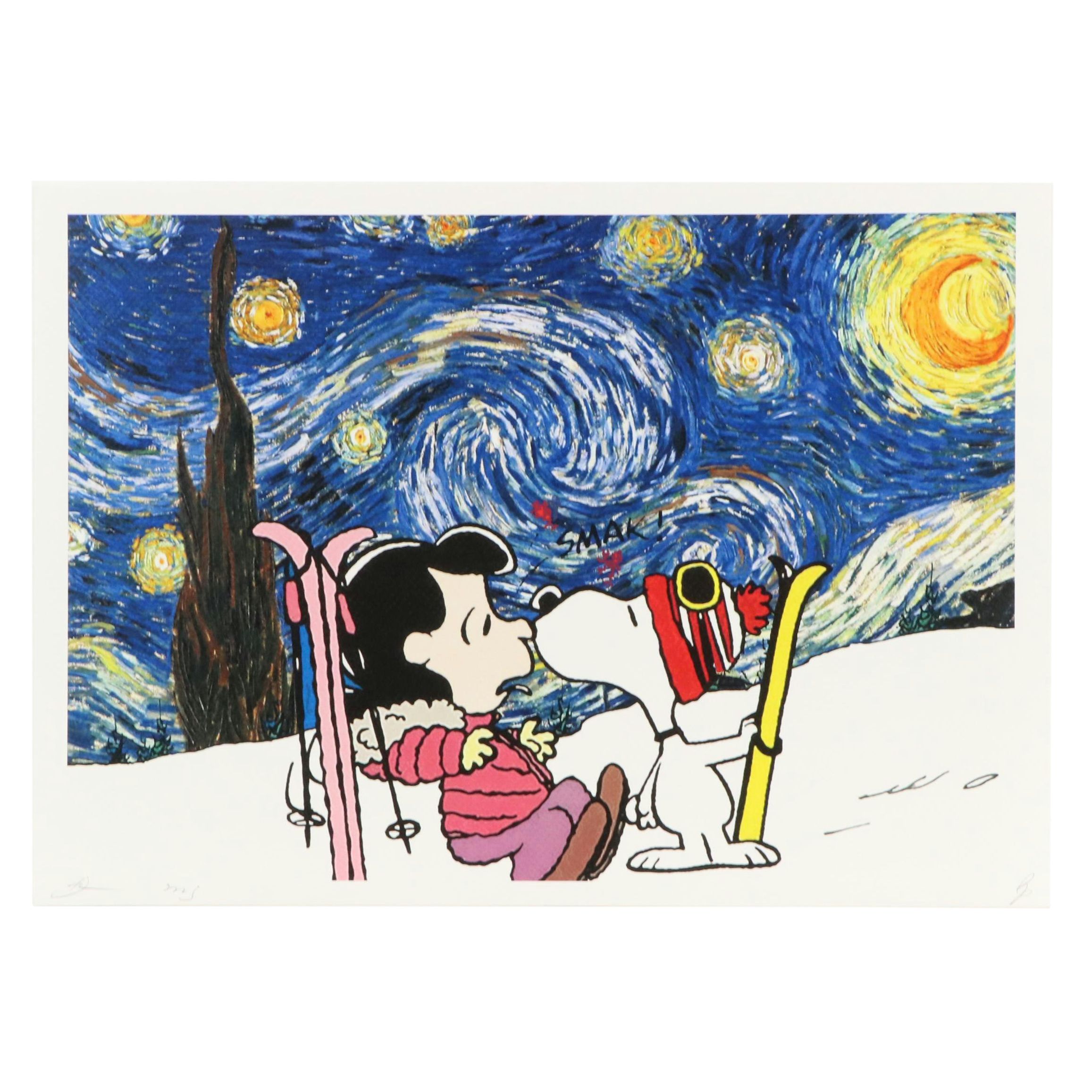 Death NYC Graphic Digital Print Featuring Lucy and Snoopy, 2023