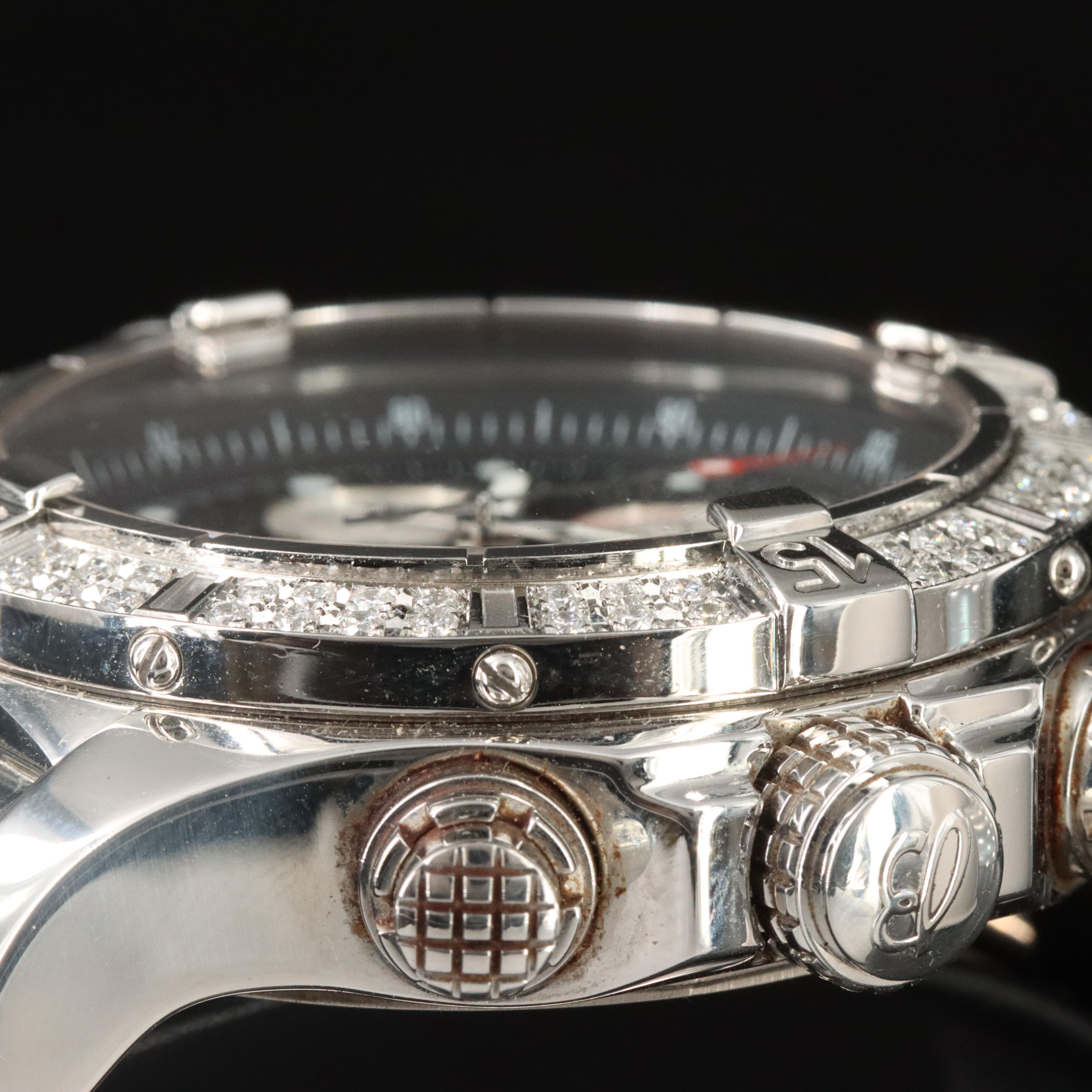 2010 Breitling Super Avenger Custom 1.40 CTW Diamond Watch