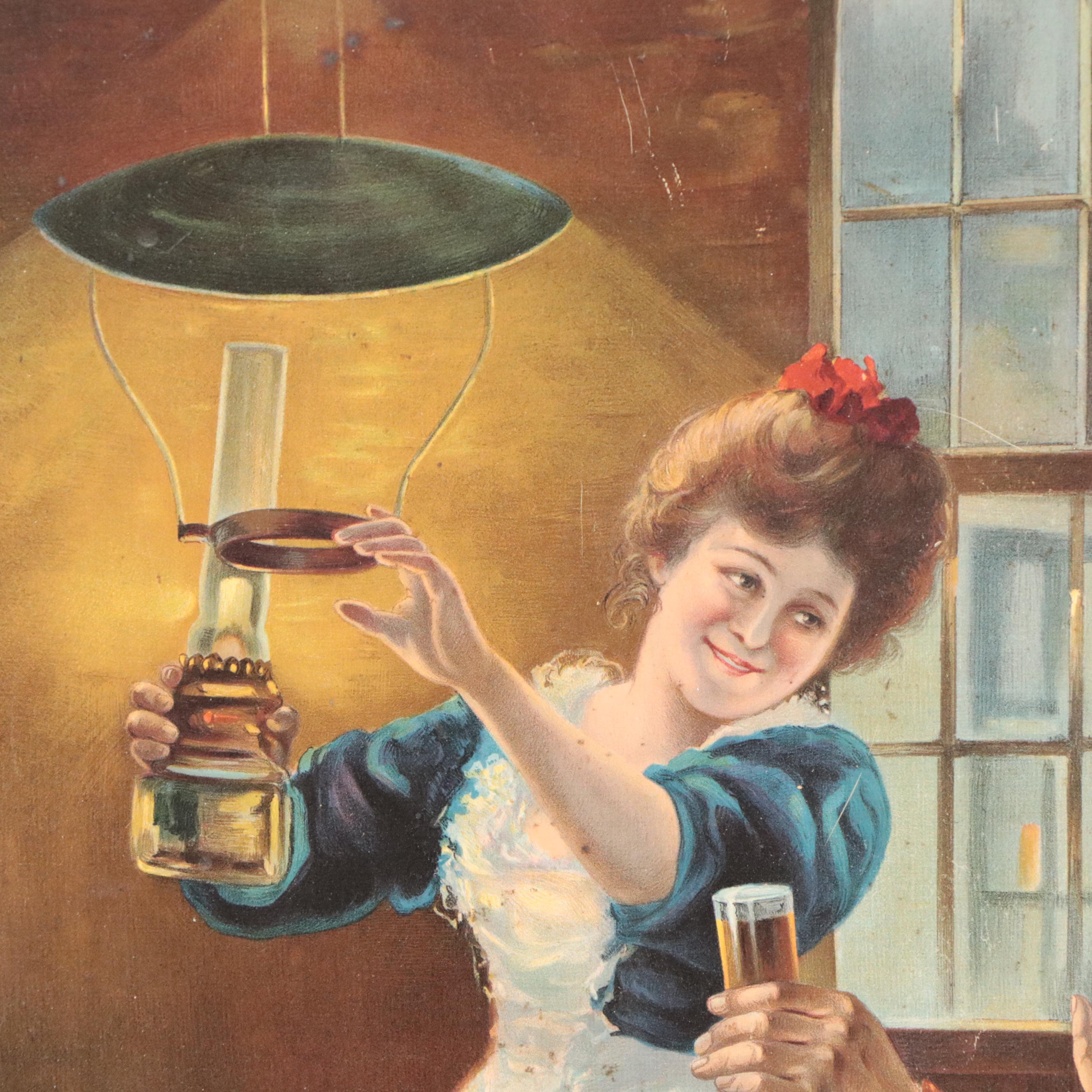 Frank Fehr Brewing Company Metal Advertising Sign, Mid-20th Century