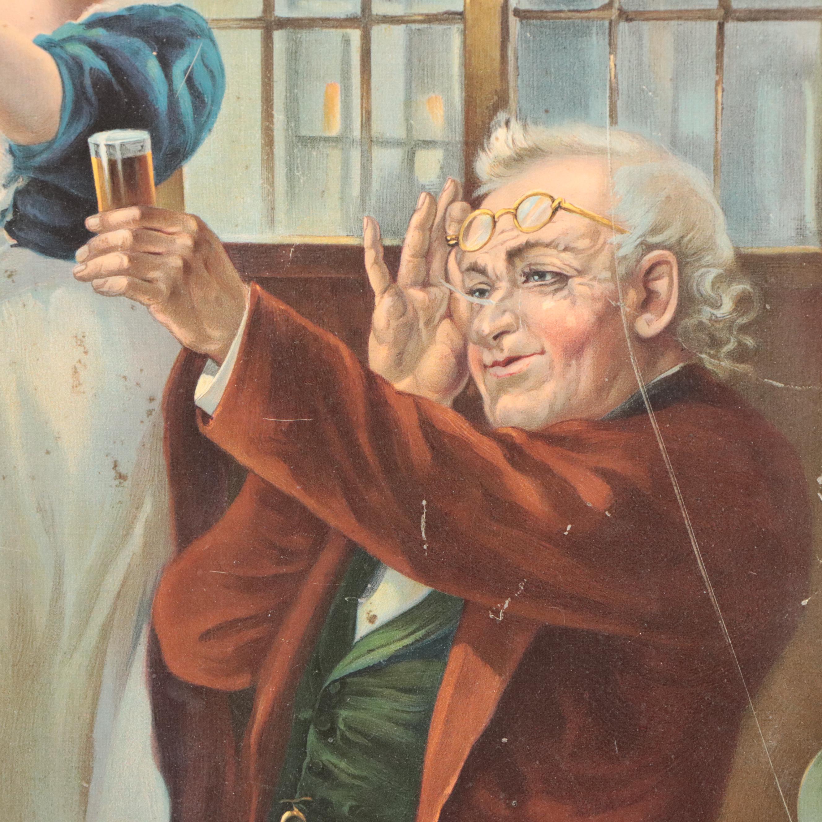 Frank Fehr Brewing Company Metal Advertising Sign, Mid-20th Century