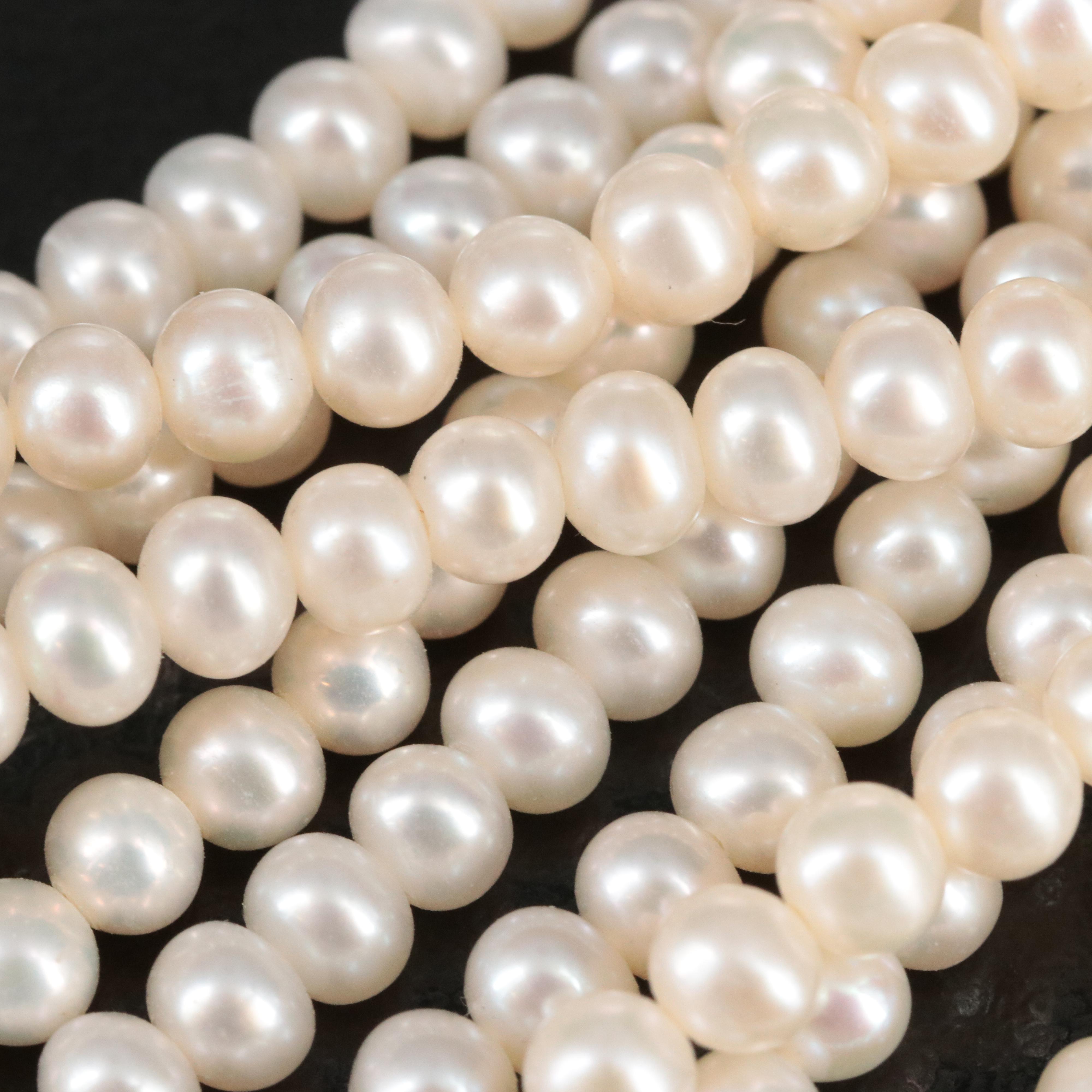 Tiffany & Co. Sterling Multi Strand Pearl Bracelet