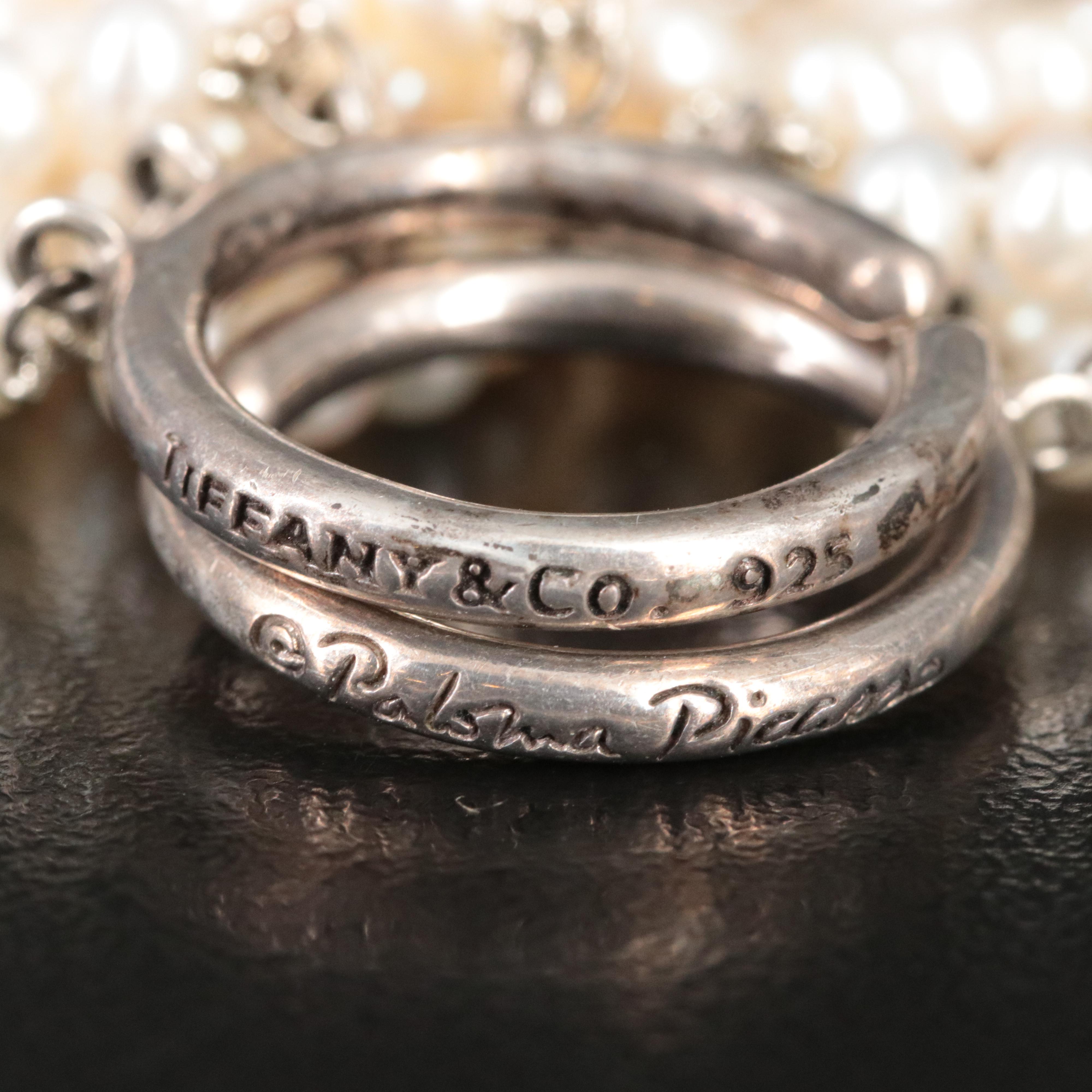 Tiffany & Co. Sterling Multi Strand Pearl Bracelet