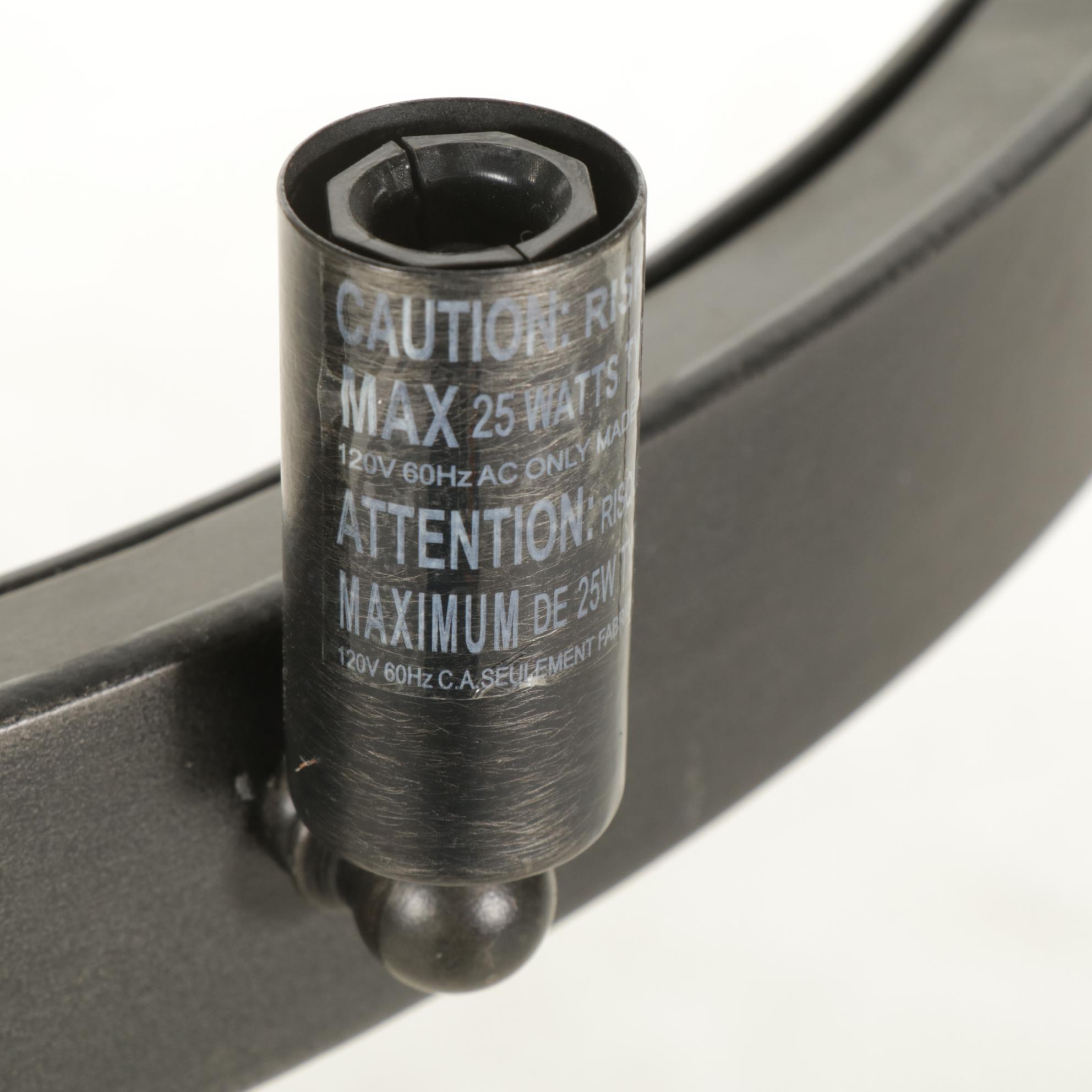 Circular Iron-Finished Candle Style Twelve Light Chandelier, 2018