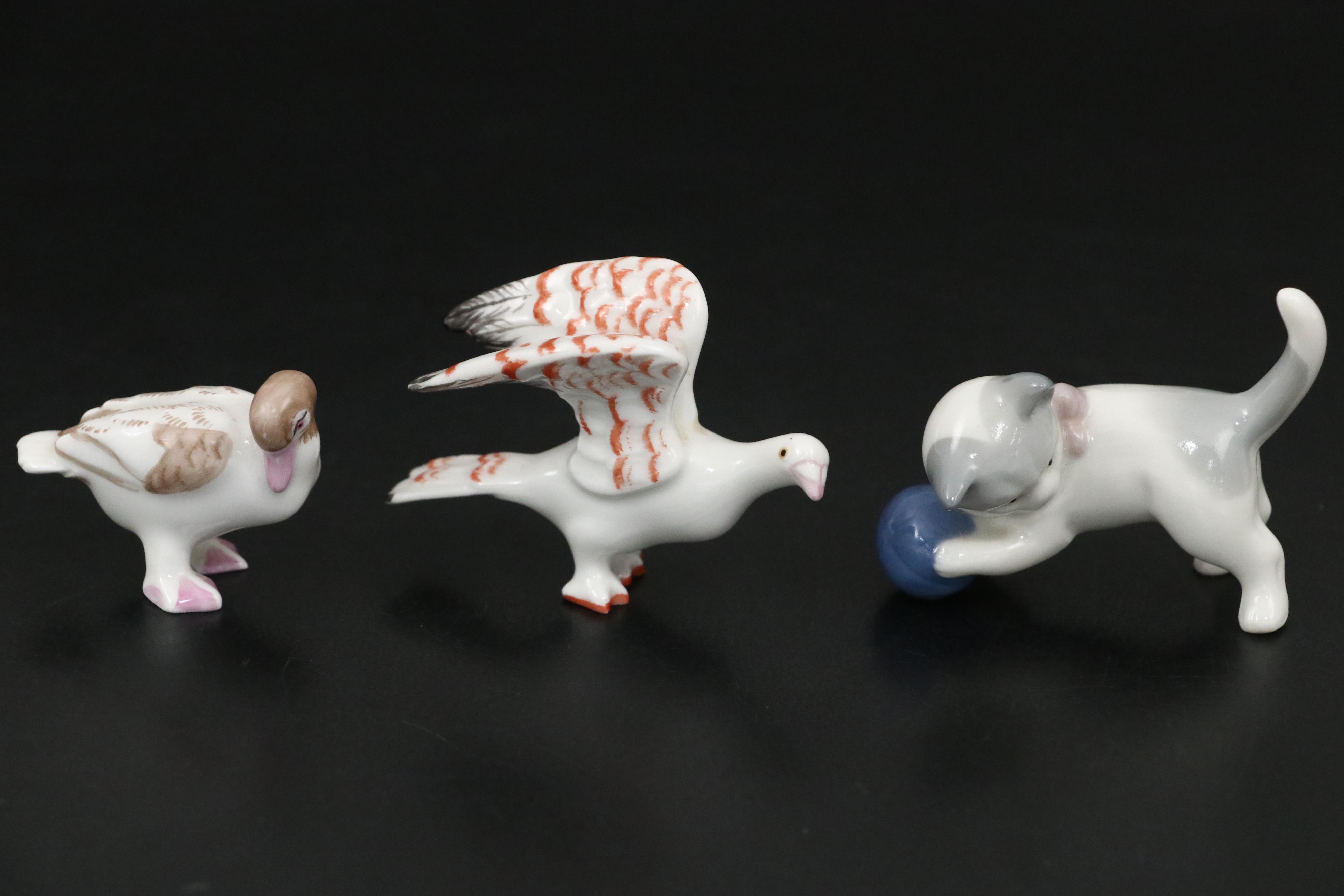 Antique KPM and Other German Porcelain Animal Figurines