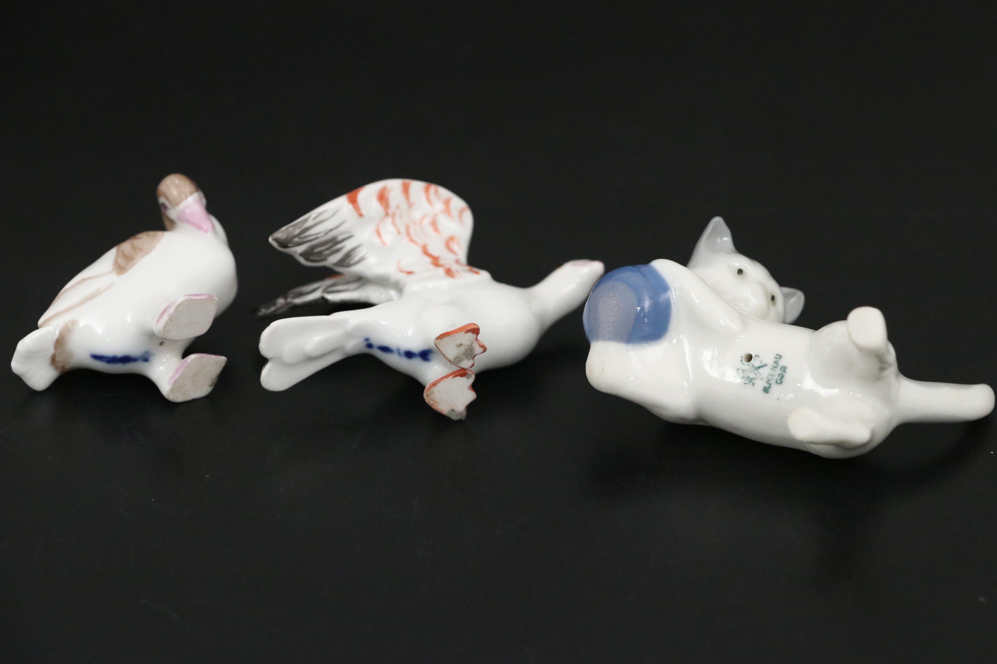 Antique KPM and Other German Porcelain Animal Figurines