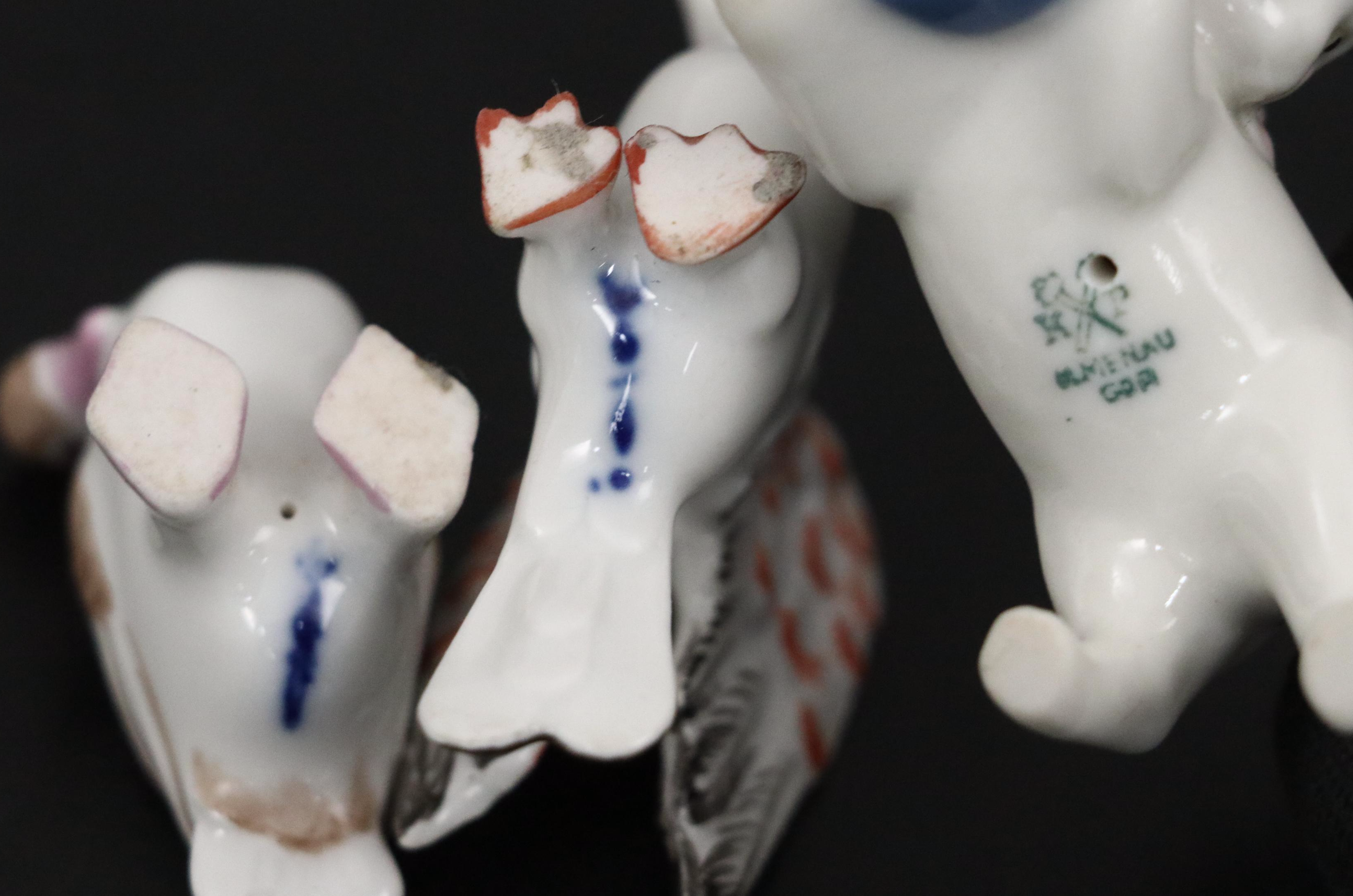 Antique KPM and Other German Porcelain Animal Figurines