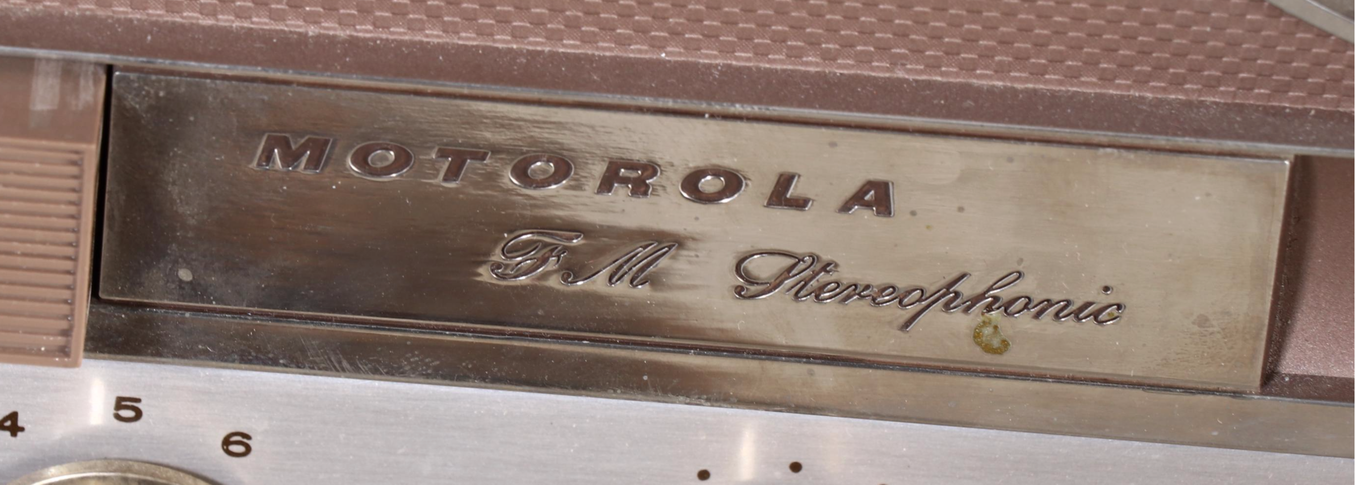 Motorola Stereo and RCA Victor Turntable in Heritage Mahogany Cabinet