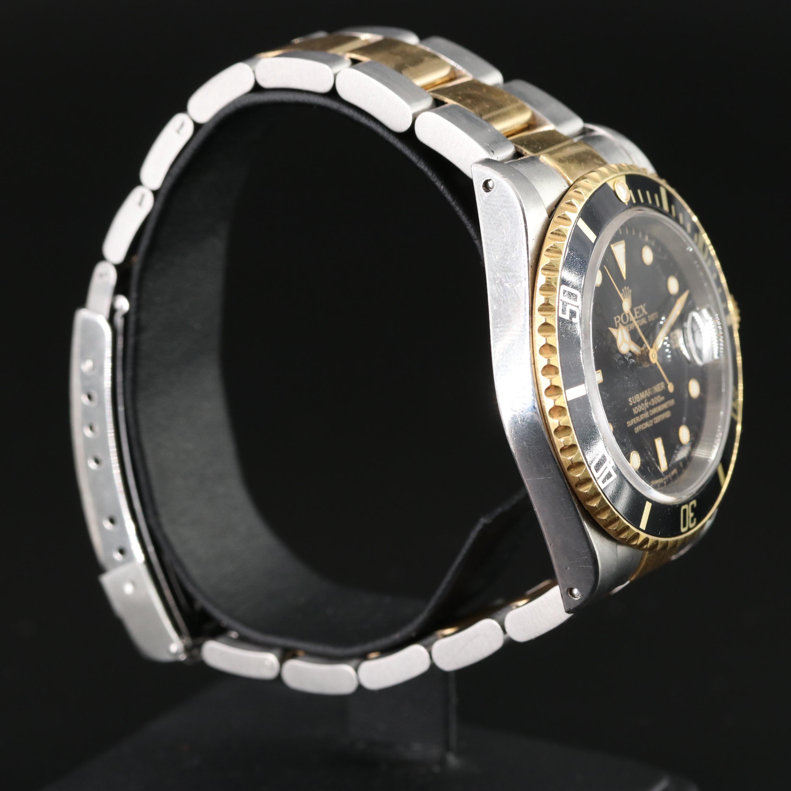 1991 Rolex Submariner Date Two-Tone 18k and Stainless Steel Watch