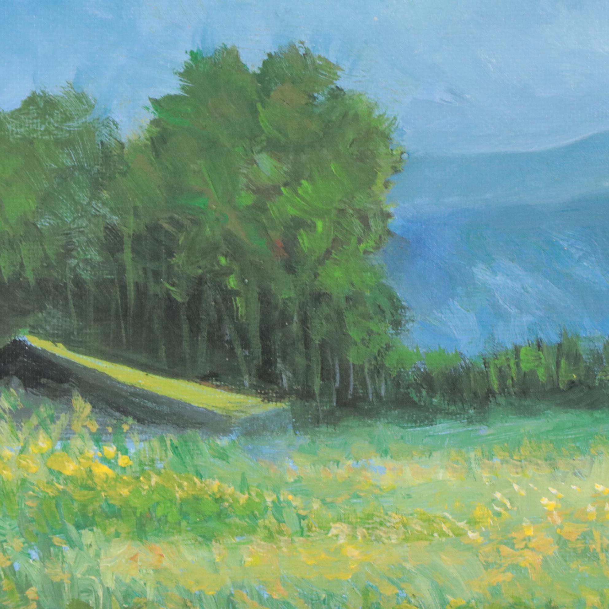 Sulmaz H. Radvand Country Landscape Oil Painting