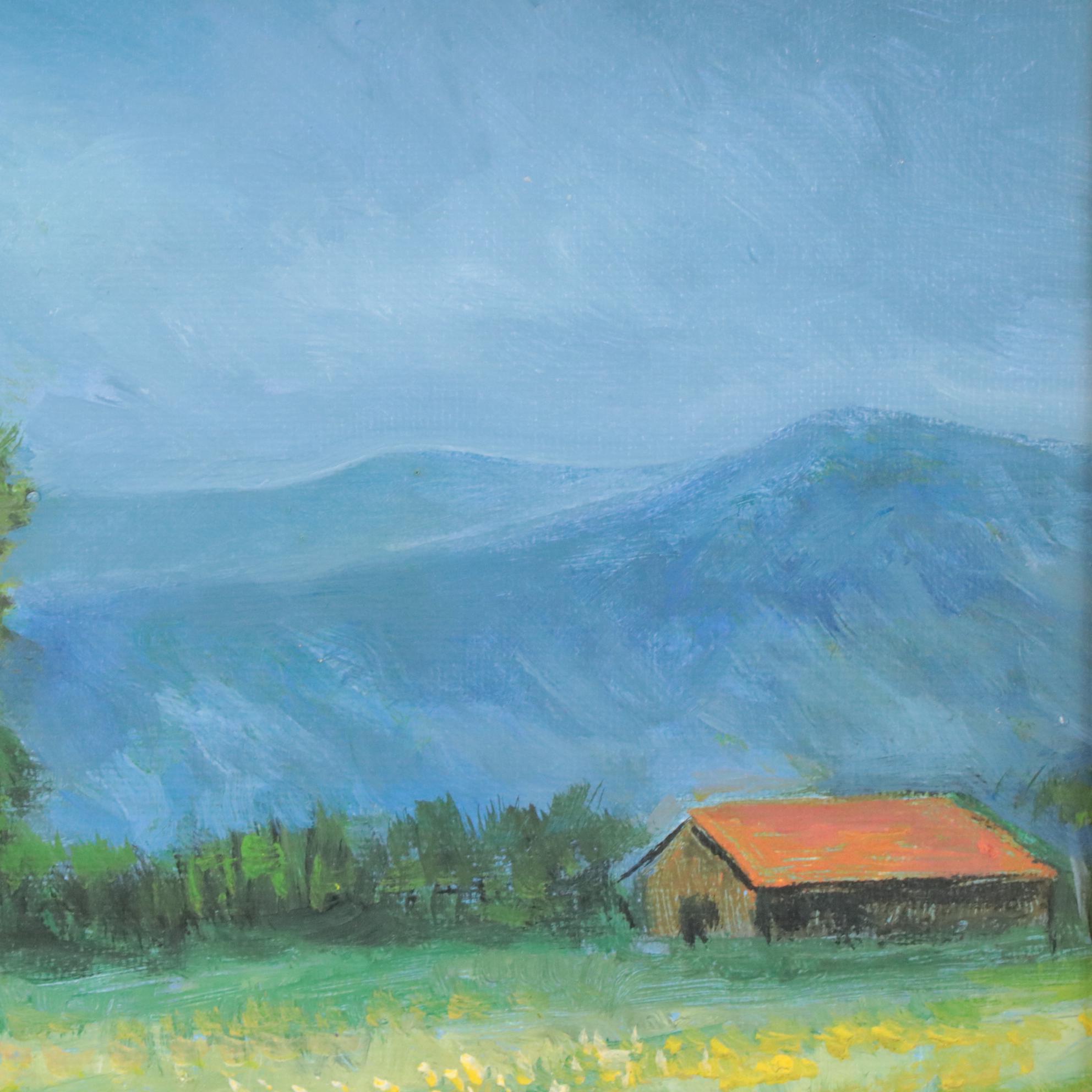 Sulmaz H. Radvand Country Landscape Oil Painting