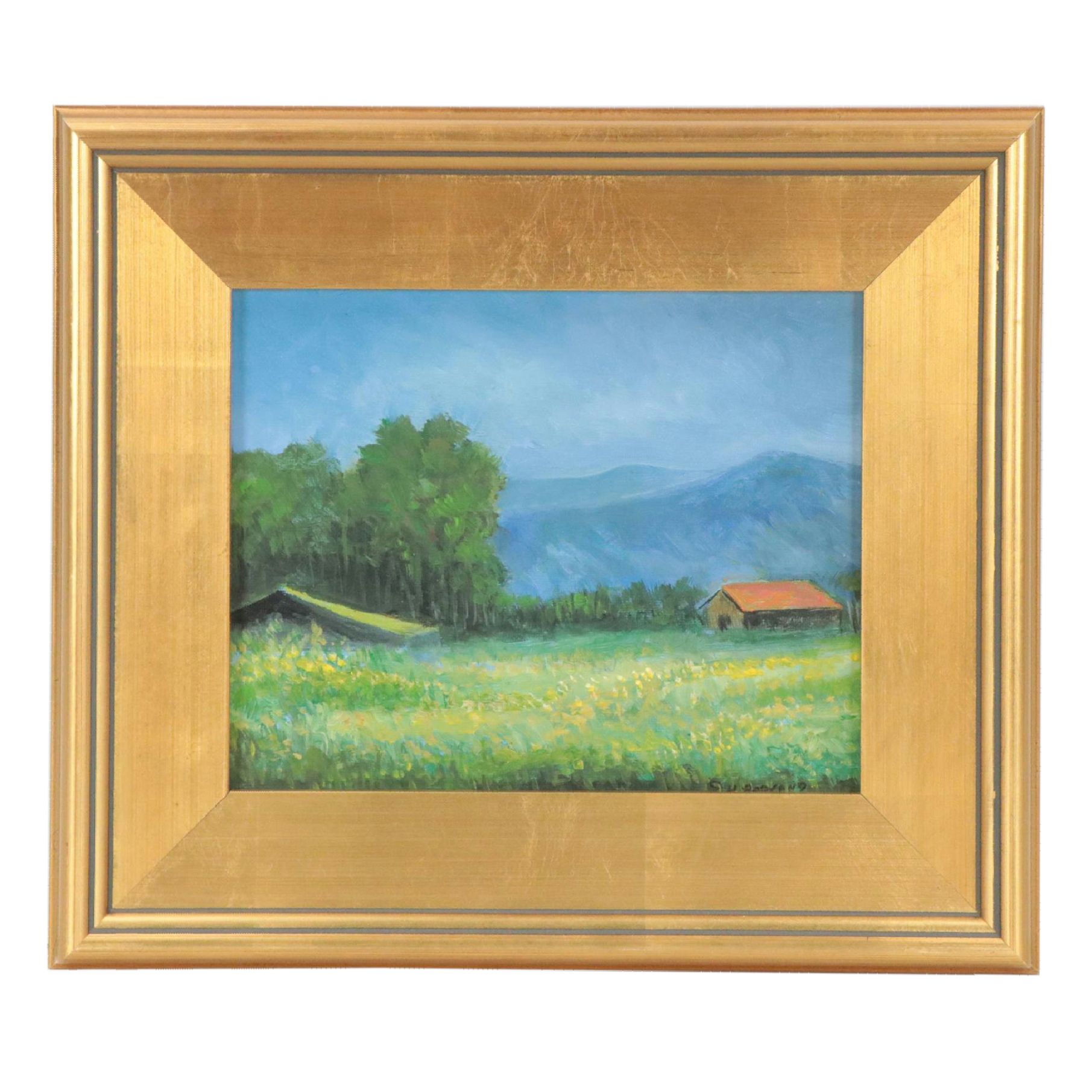 Sulmaz H. Radvand Country Landscape Oil Painting