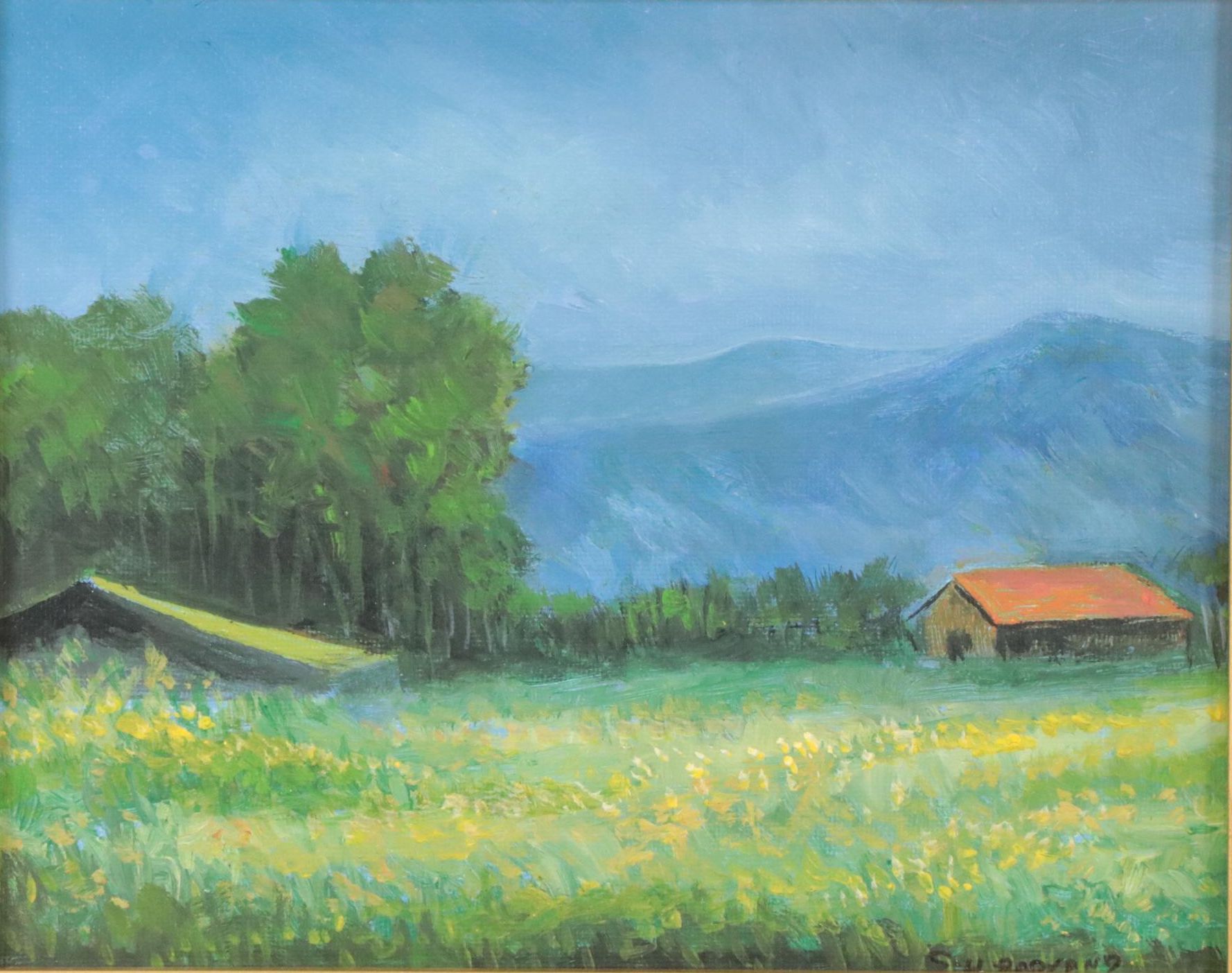 Sulmaz H. Radvand Country Landscape Oil Painting