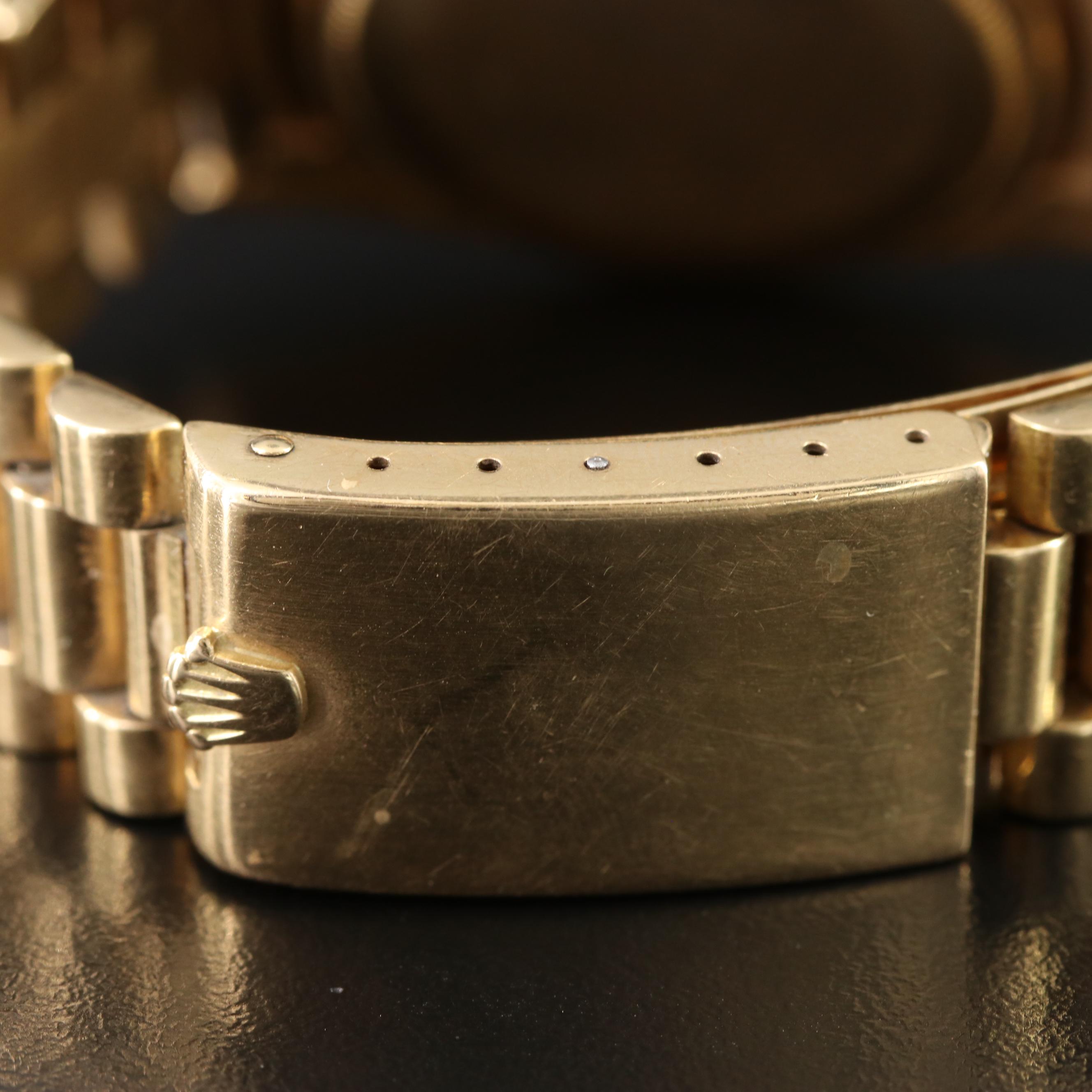 1956 Rolex Day-Date Custom Diamond Bezel Pie Pan Dial Watch