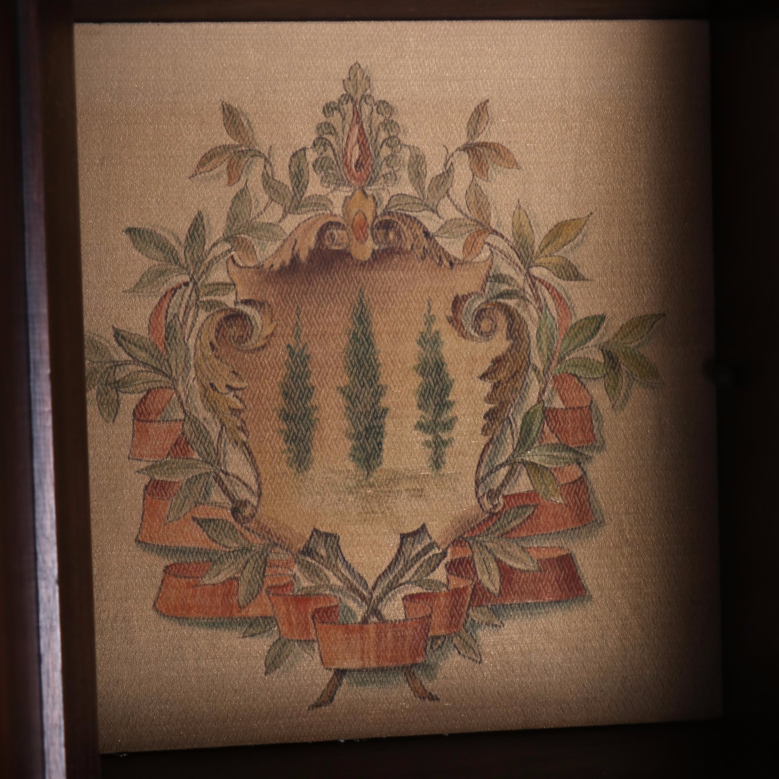 John Scott Bradstreet for Hovey C. Clarke Carved Walnut Court Cupboard, 1909