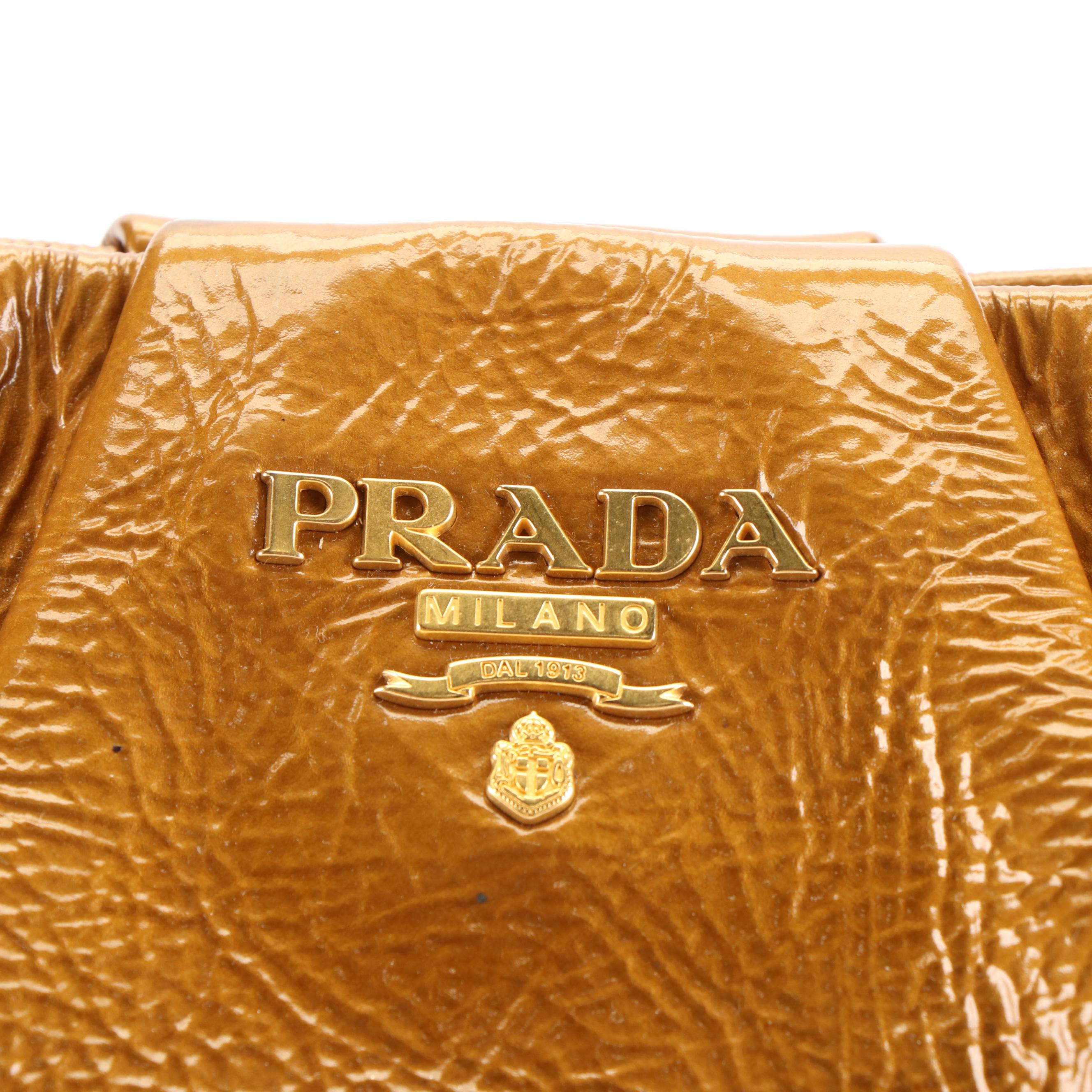 Prada Patent Leather Naplak Sfumata Ombre Hobo Shoulder Bag