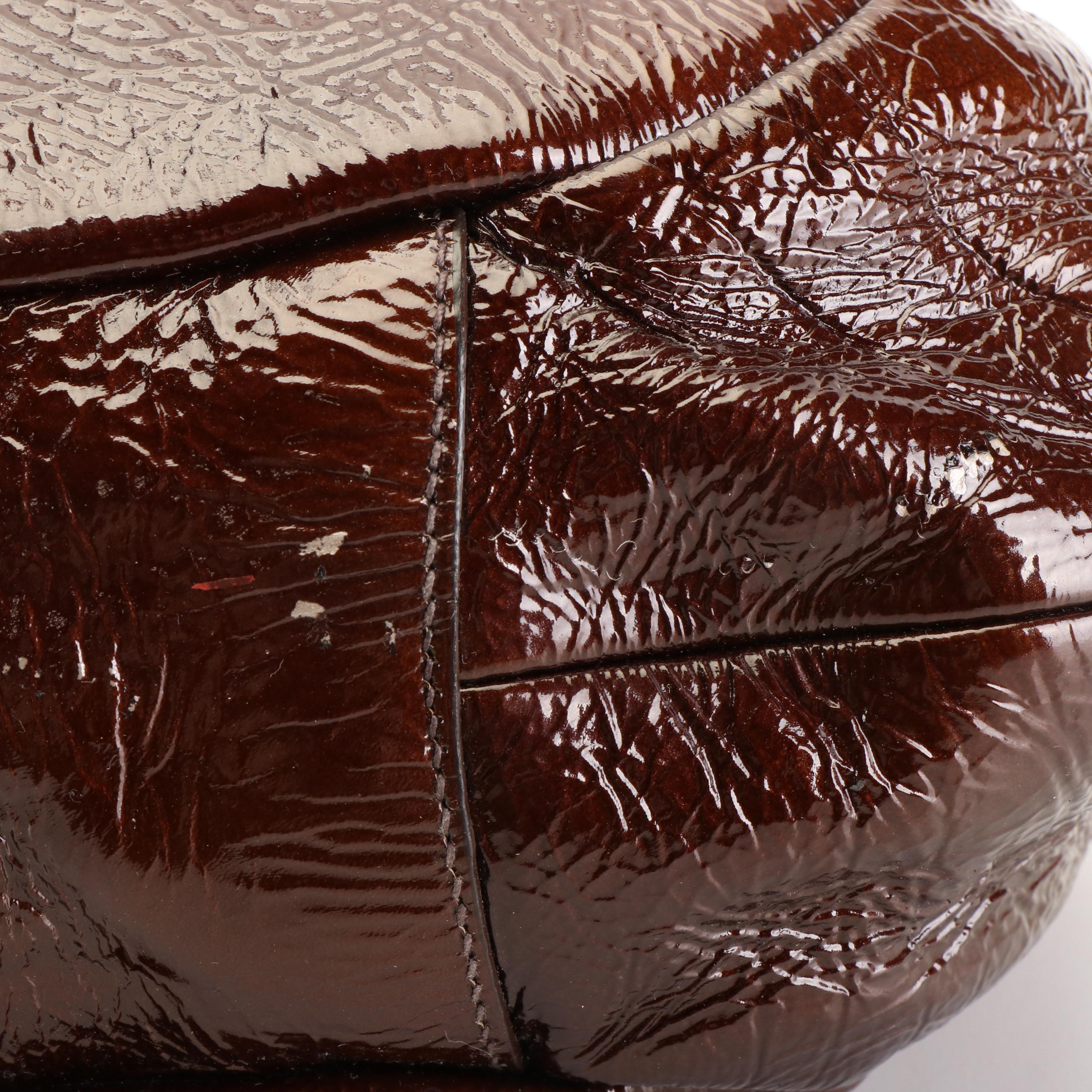 Prada Patent Leather Naplak Sfumata Ombre Hobo Shoulder Bag