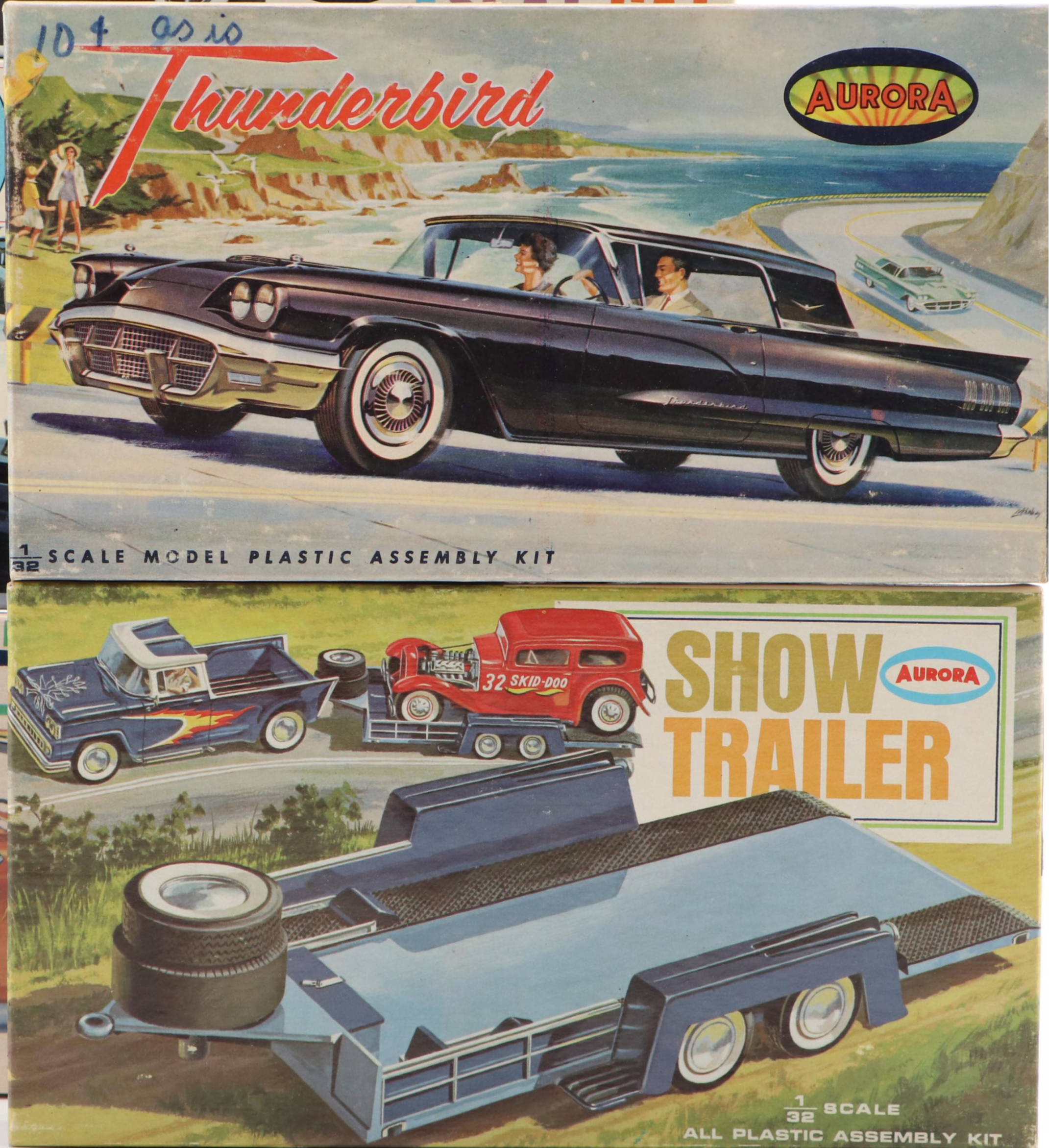 Aurora 1921 T-Ford, Chevy Chaparral, More 1:32 Model Car Kits