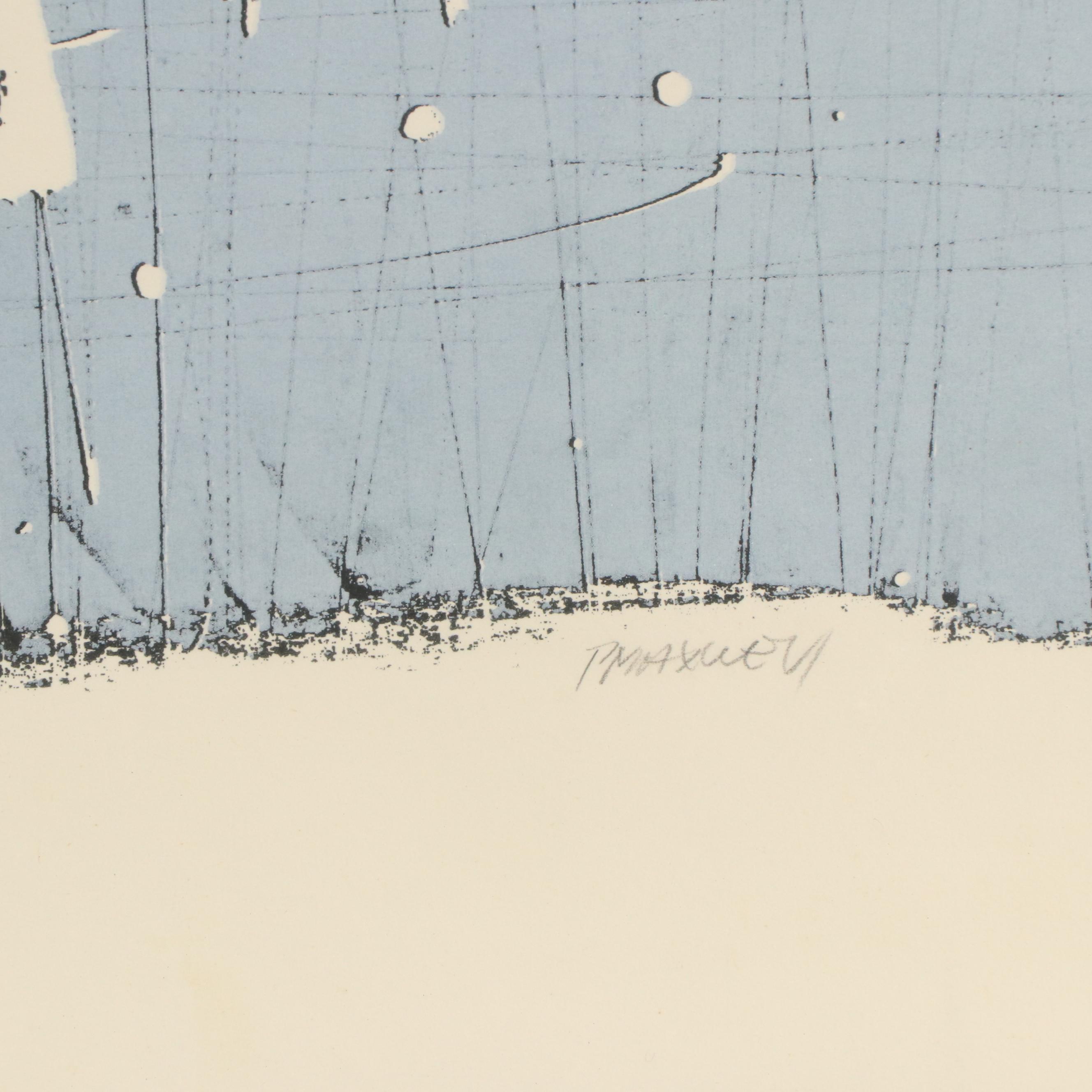 Paul Maxwell Abstract Serigraph, Mid-Late 20th Century