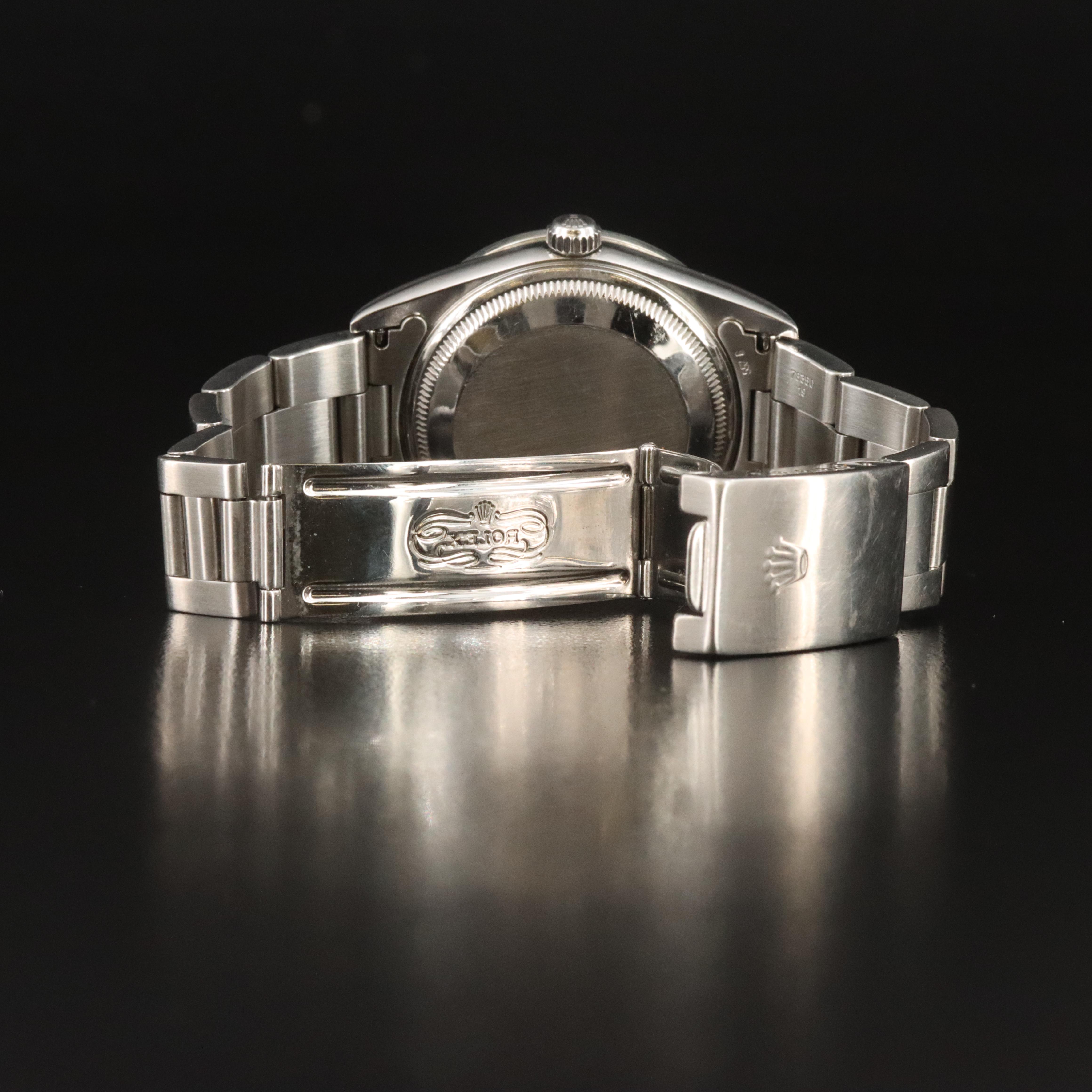 1999 Rolex Date 15200 Custom 1.16 CTW Diamond Dial & Bezel Steel Automatic Watch